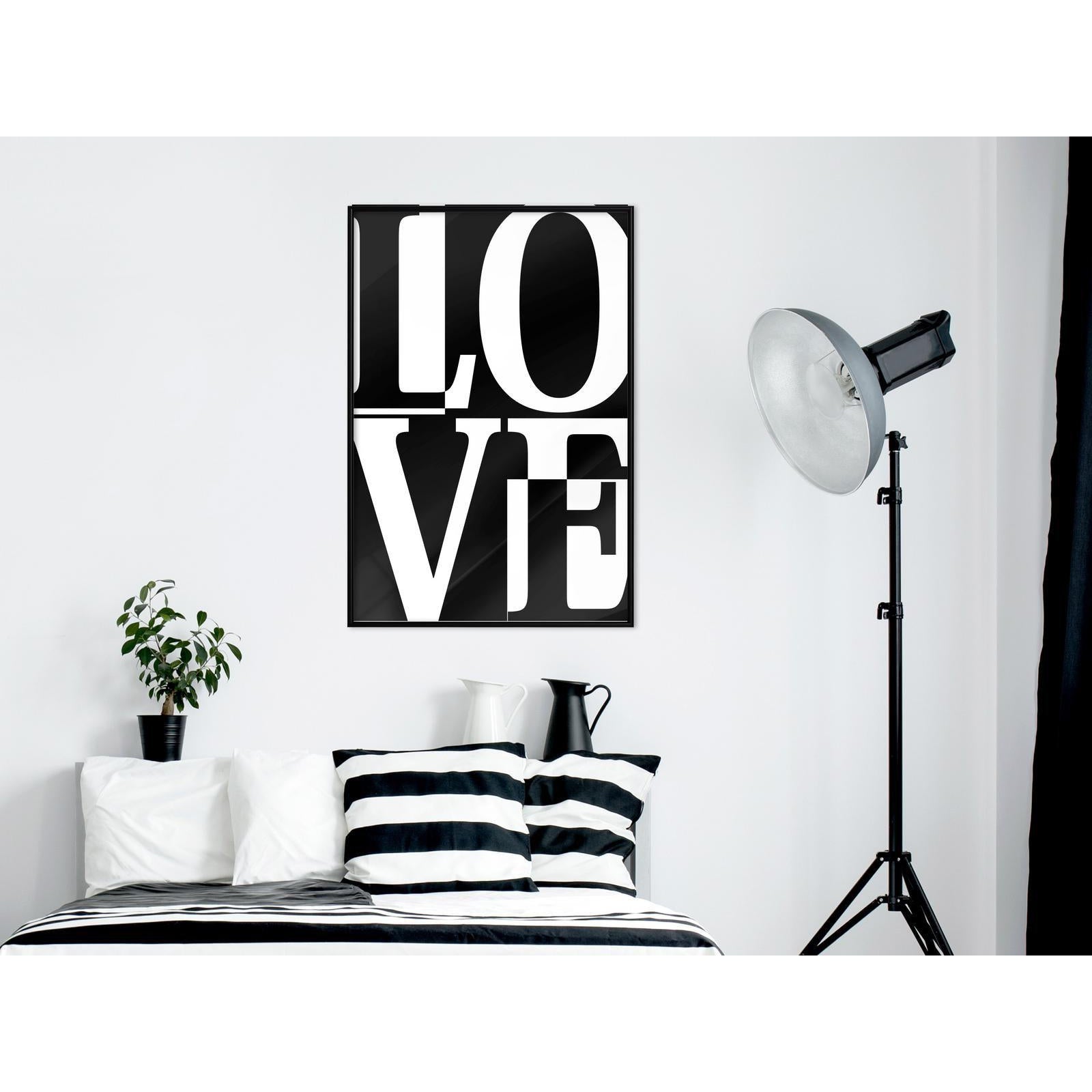 Inramad Poster / Tavla - Love Chessboard-Poster Inramad-Artgeist-peaceofhome.se
