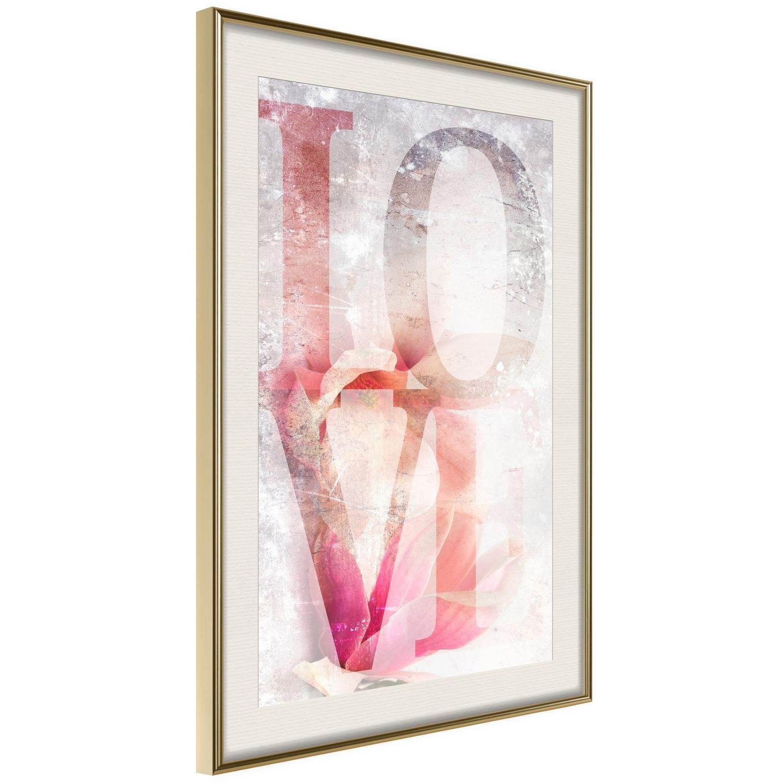 Inramad Poster / Tavla - Love II-Poster Inramad-Artgeist-20x30-Guldram med passepartout-peaceofhome.se