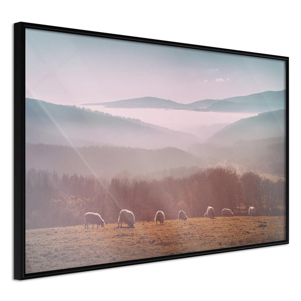 Inramad Poster / Tavla - Mountain Pasture-Poster Inramad-Artgeist-30x20-Svart ram-peaceofhome.se