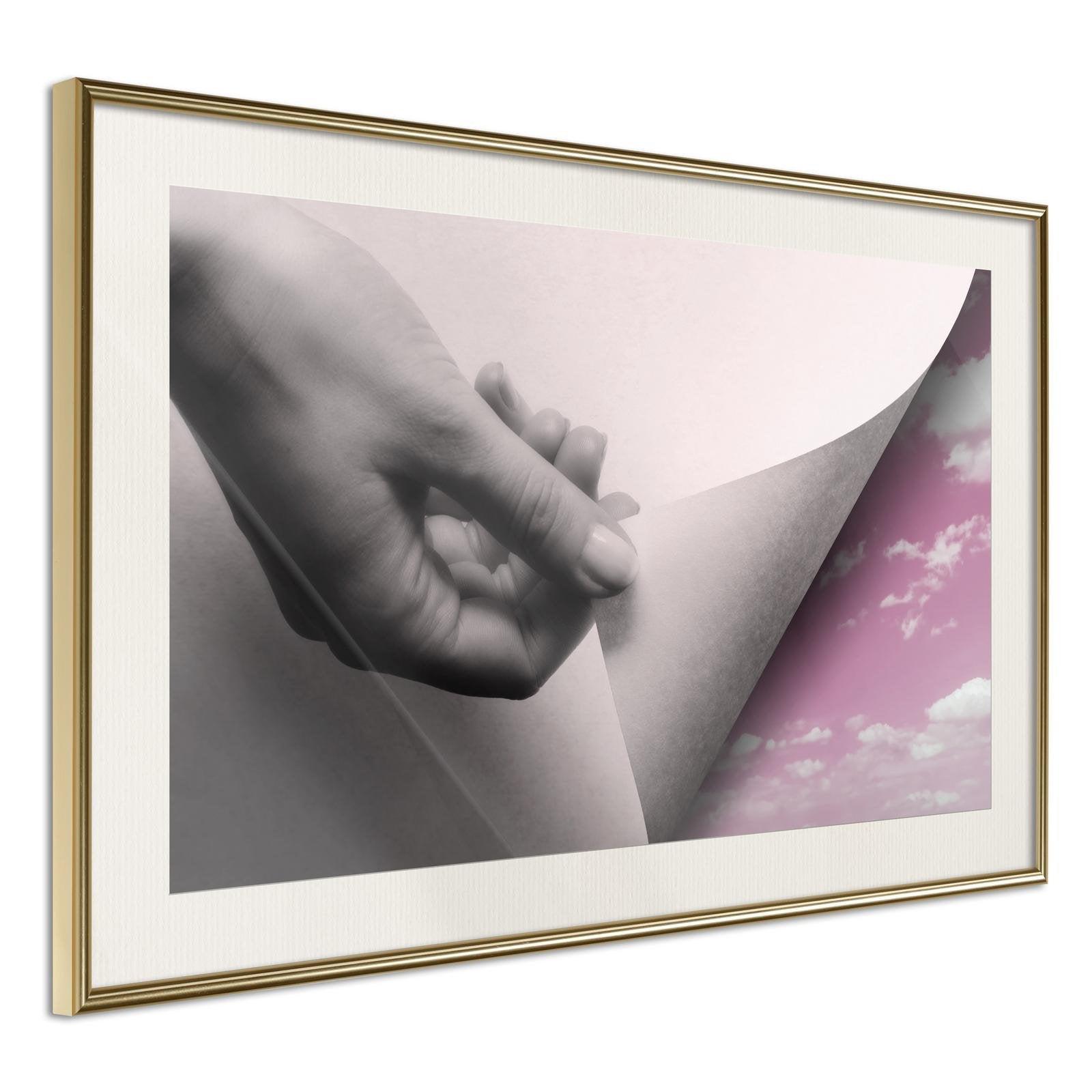 Inramad Poster / Tavla - New Beginning-Poster Inramad-Artgeist-30x20-Guldram med passepartout-peaceofhome.se