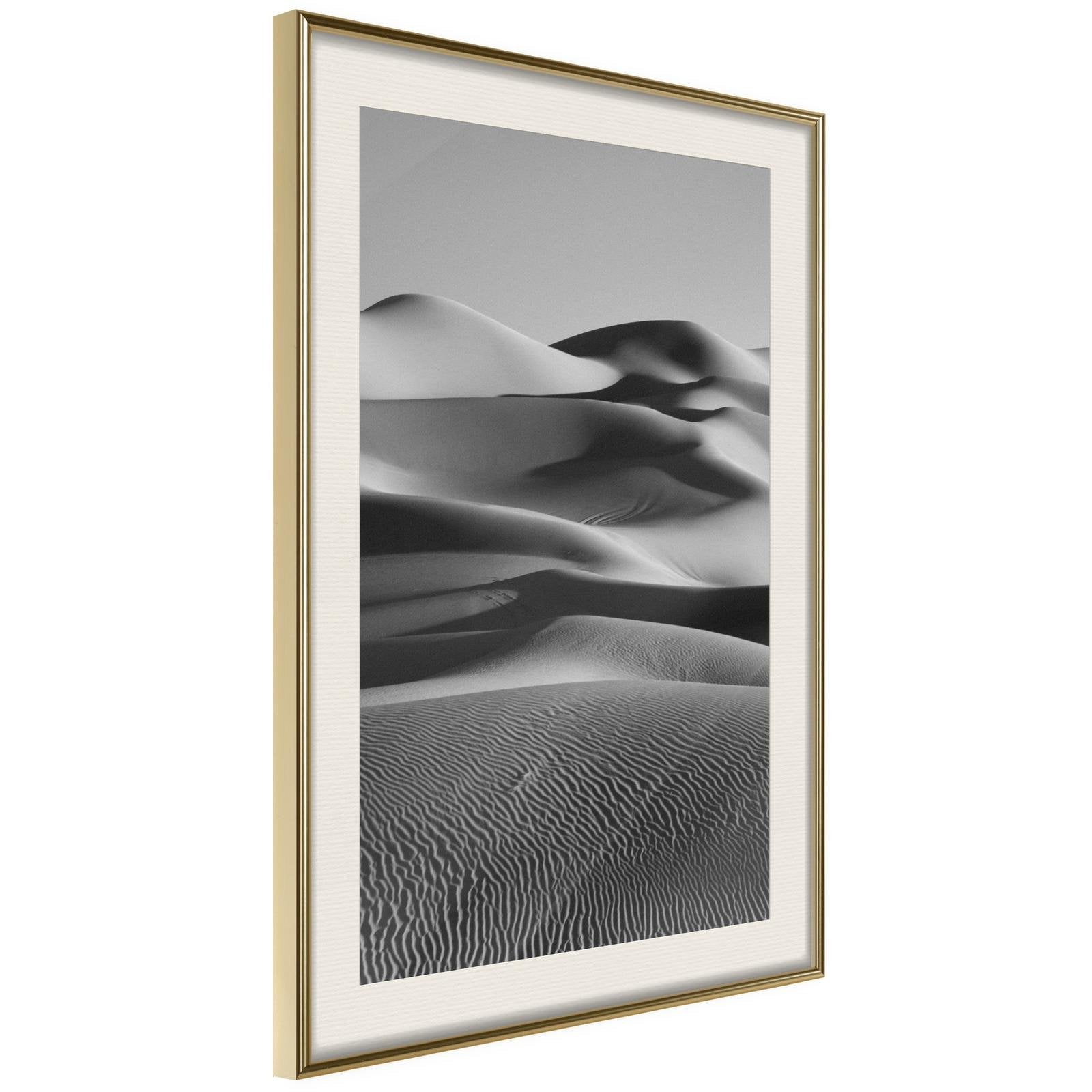 Inramad Poster / Tavla - Ocean of Sand II-Poster Inramad-Artgeist-20x30-Guldram med passepartout-peaceofhome.se