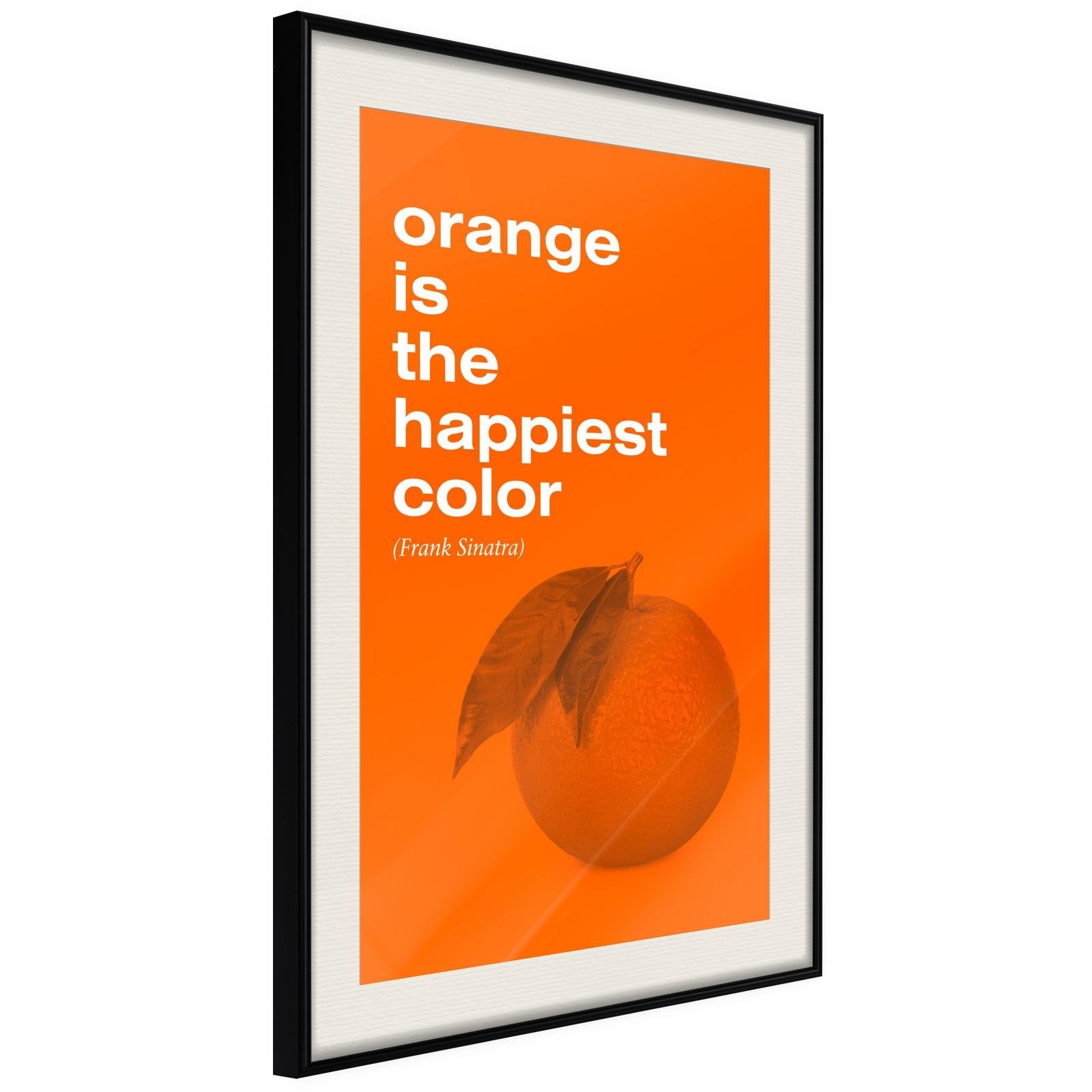 Inramad Poster / Tavla - Orange Colour-Poster Inramad-Artgeist-20x30-Svart ram med passepartout-peaceofhome.se