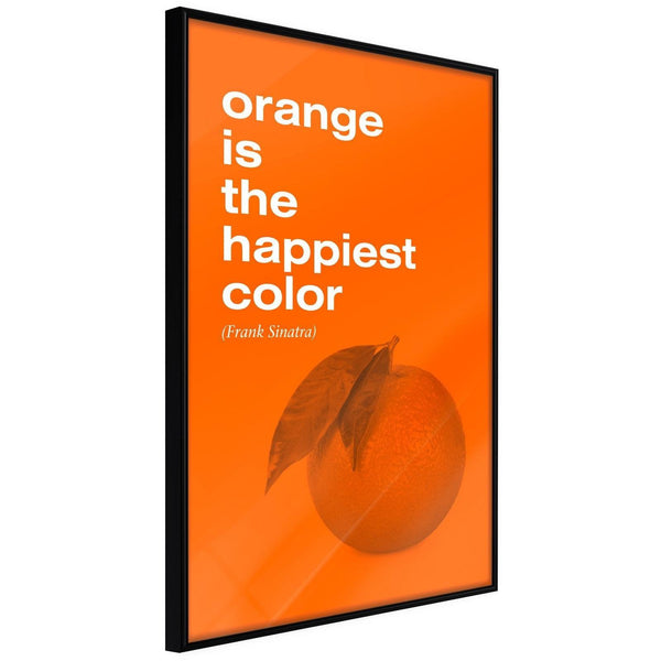 Inramad Poster / Tavla - Orange Colour-Poster Inramad-Artgeist-20x30-Svart ram-peaceofhome.se