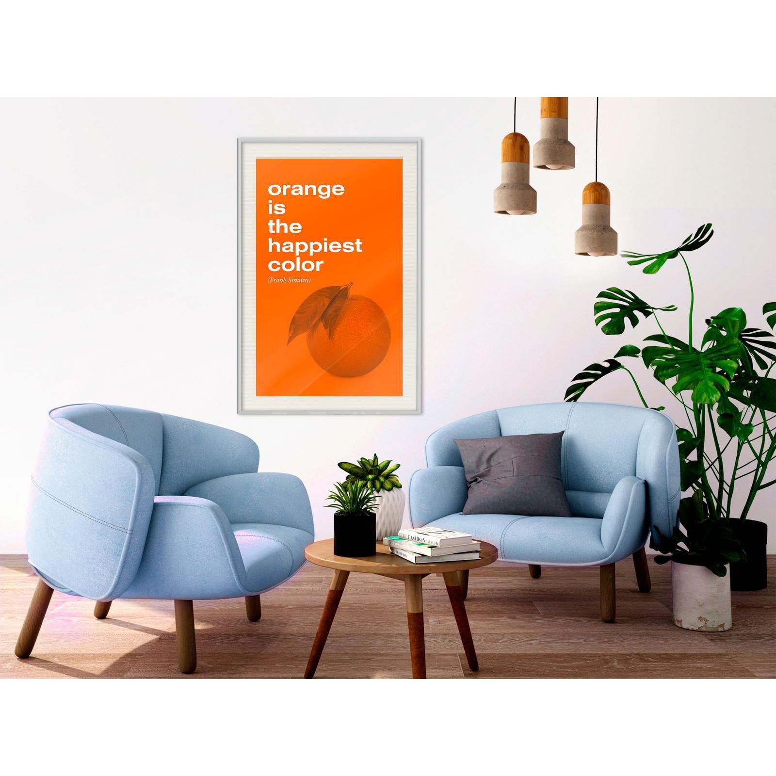 Inramad Poster / Tavla - Orange Colour-Poster Inramad-Artgeist-peaceofhome.se