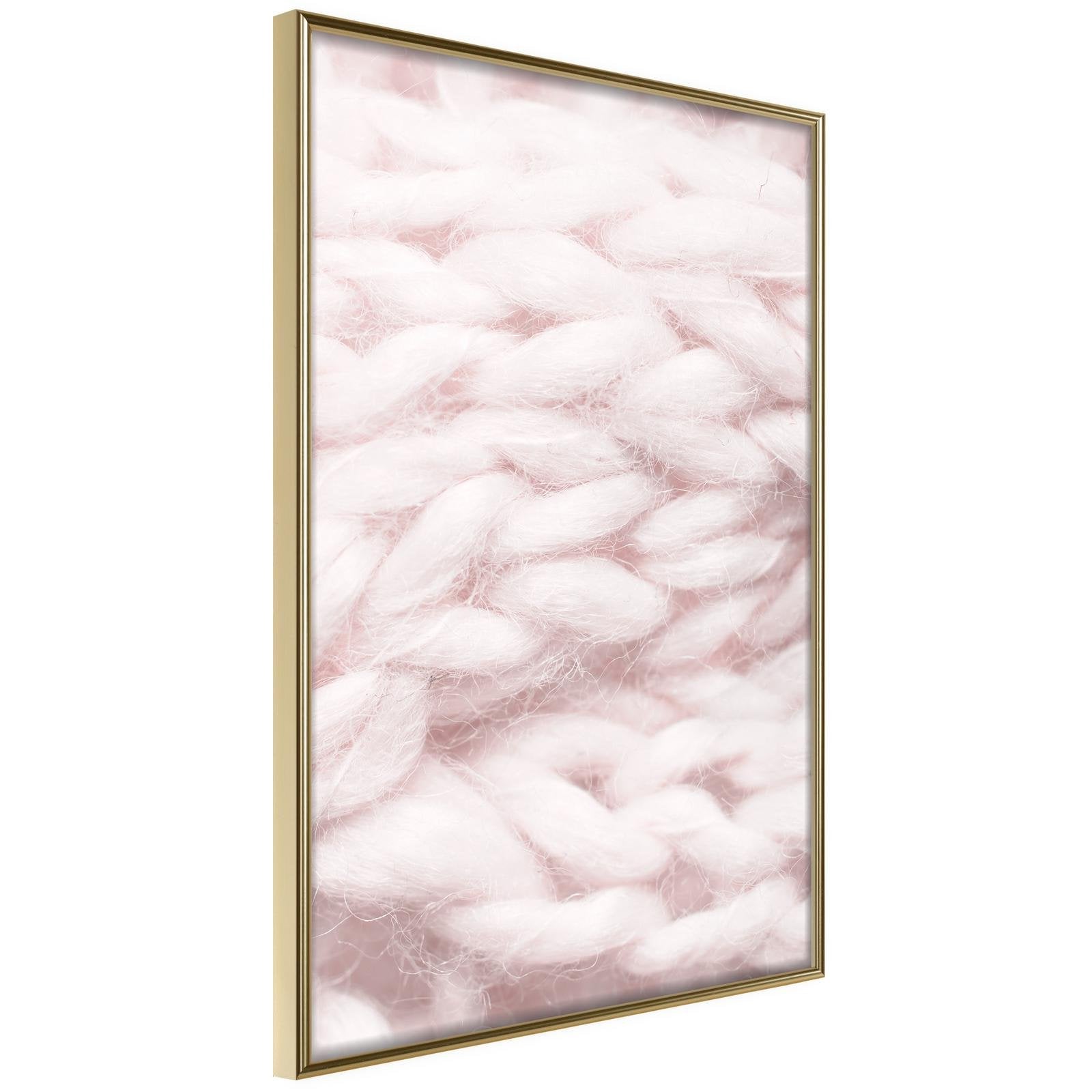Inramad Poster / Tavla - Pale Pink Knit-Poster Inramad-Artgeist-20x30-Guldram-peaceofhome.se