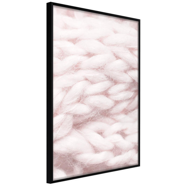 Inramad Poster / Tavla - Pale Pink Knit-Poster Inramad-Artgeist-20x30-Svart ram-peaceofhome.se