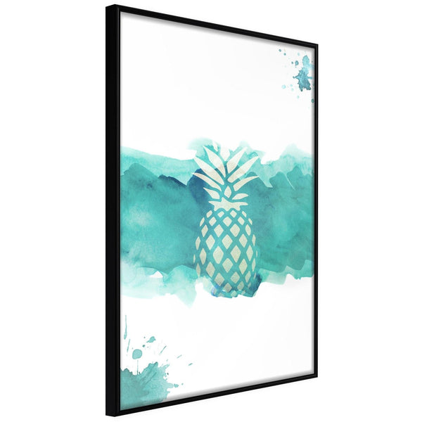 Inramad Poster / Tavla - Pastel Pineapple-Poster Inramad-Artgeist-20x30-Svart ram-peaceofhome.se