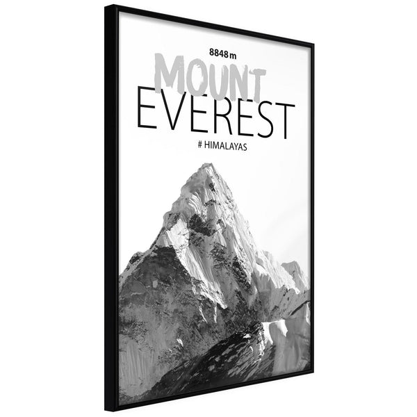 Inramad Poster / Tavla - Peaks of the World: Mount Everest-Poster Inramad-Artgeist-20x30-Svart ram-peaceofhome.se