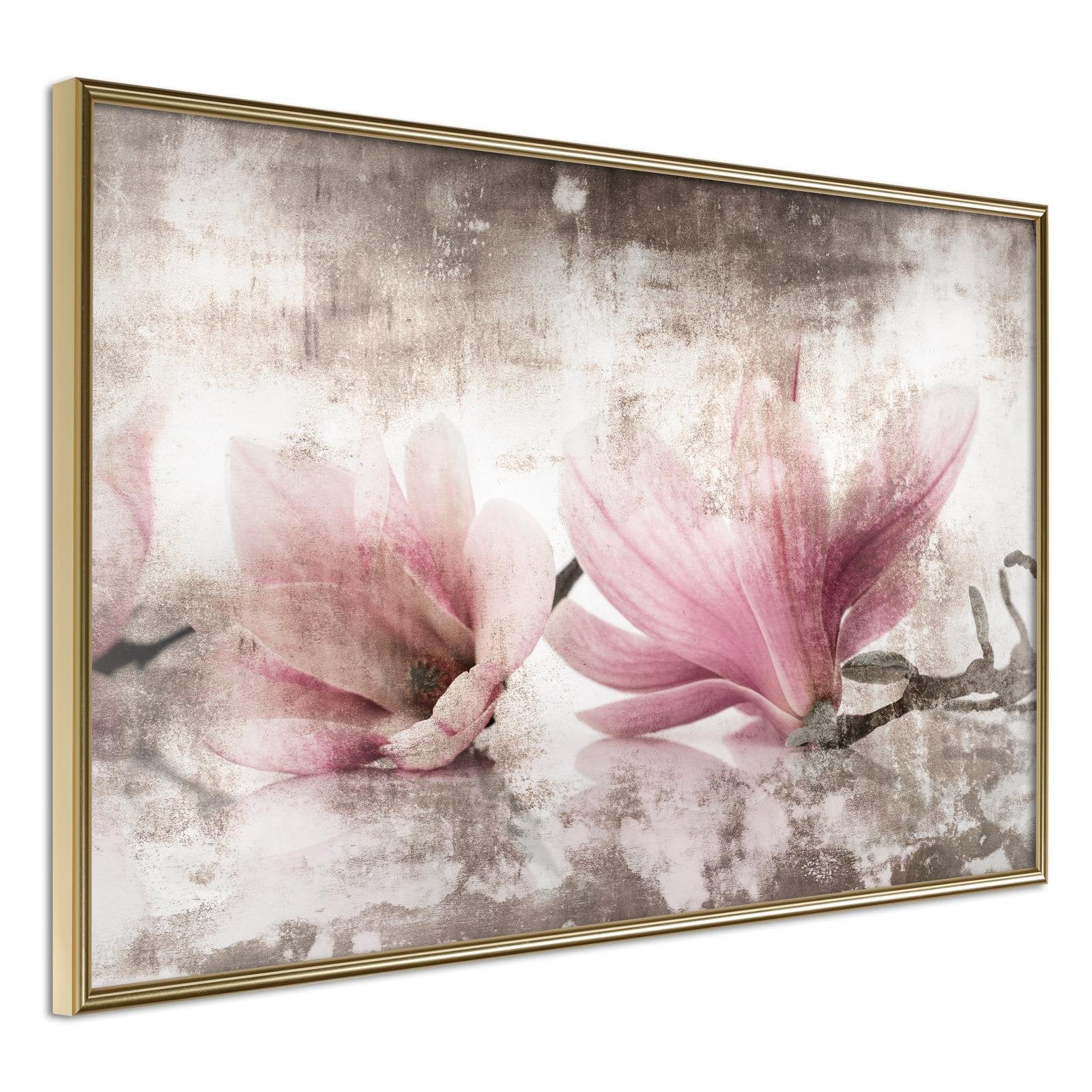 Inramad Poster / Tavla - Picked Magnolias-Poster Inramad-Artgeist-30x20-Guldram-peaceofhome.se