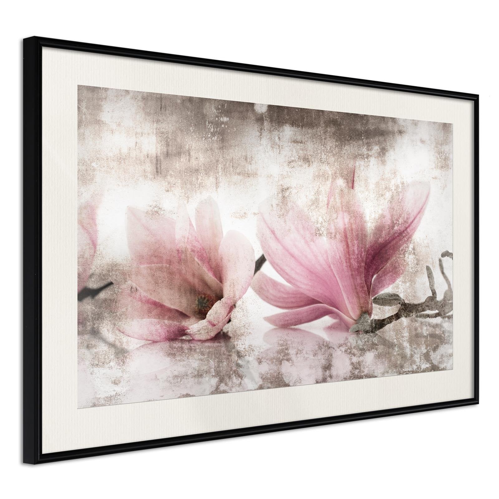 Inramad Poster / Tavla - Picked Magnolias-Poster Inramad-Artgeist-30x20-Svart ram med passepartout-peaceofhome.se