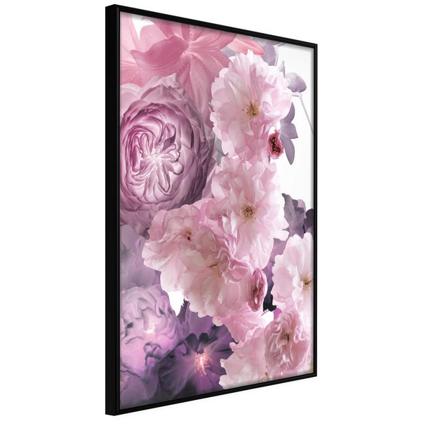 Inramad Poster / Tavla - Pink Bouquet-Poster Inramad-Artgeist-20x30-Svart ram-peaceofhome.se