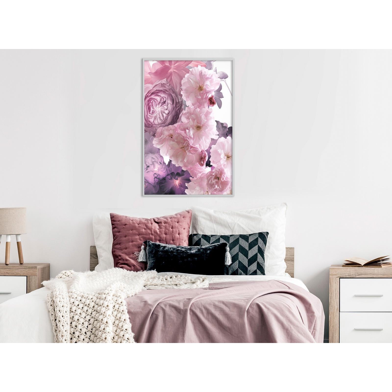 Inramad Poster / Tavla - Pink Bouquet-Poster Inramad-Artgeist-peaceofhome.se