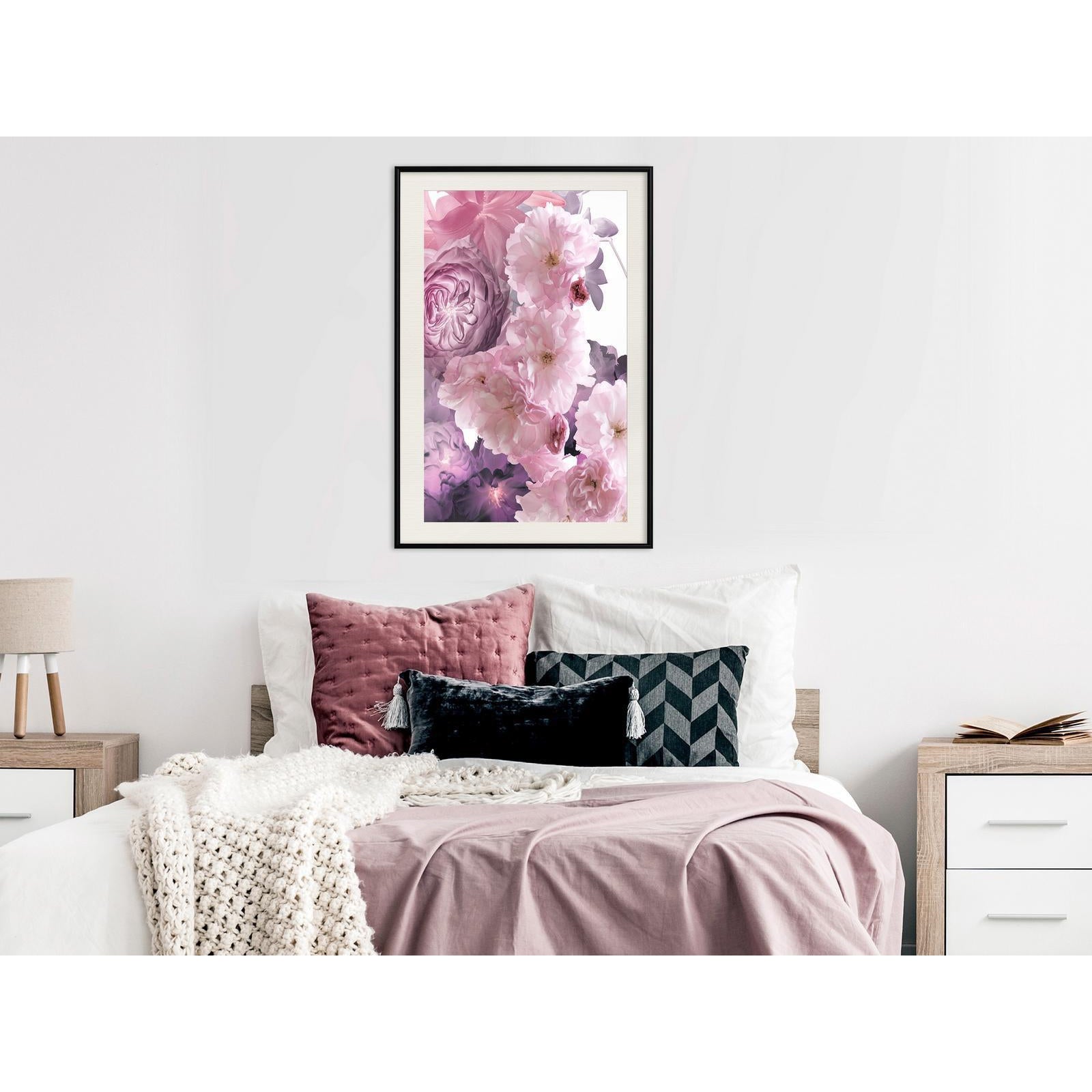 Inramad Poster / Tavla - Pink Bouquet-Poster Inramad-Artgeist-peaceofhome.se