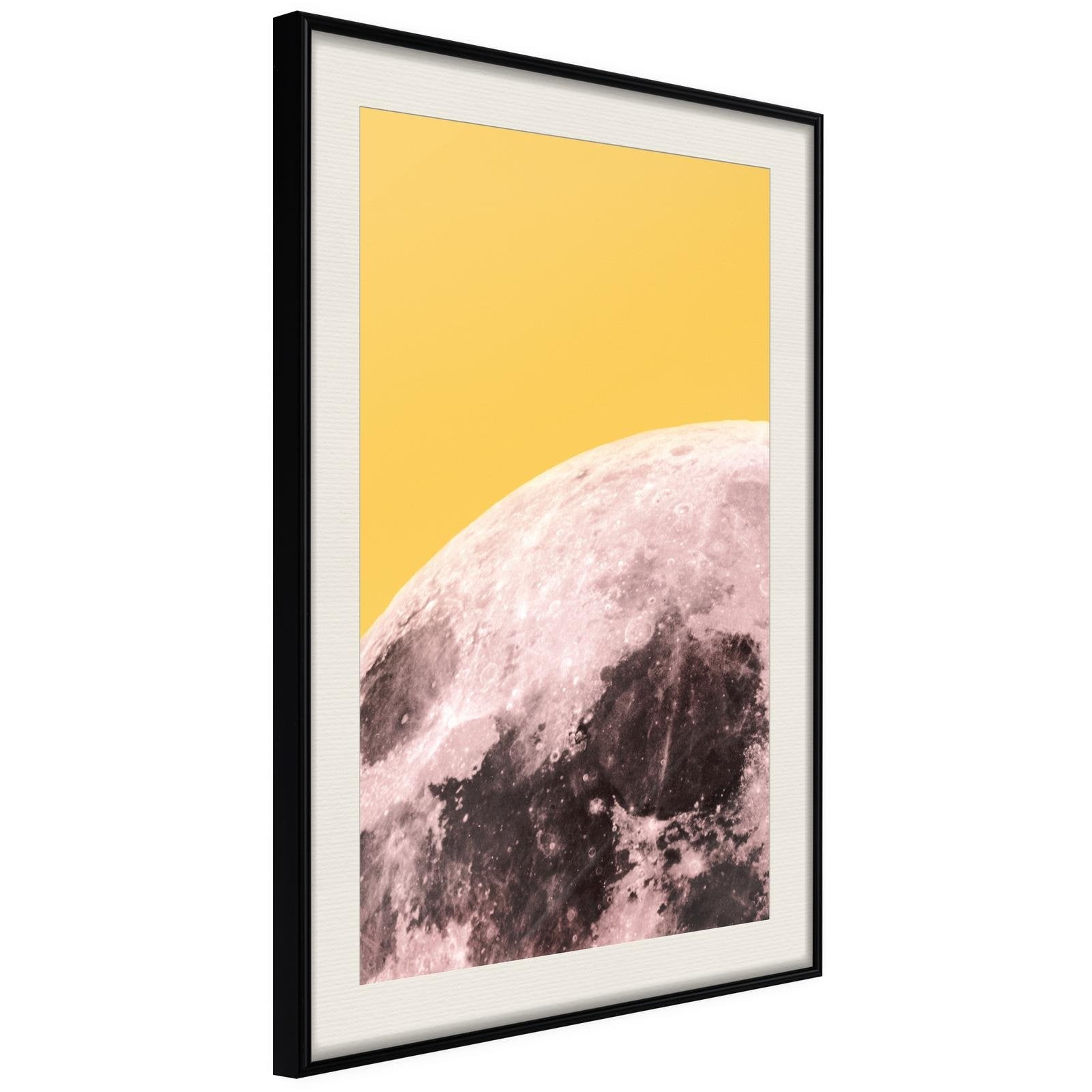 Inramad Poster / Tavla - Pink Moon-Poster Inramad-Artgeist-20x30-Svart ram med passepartout-peaceofhome.se