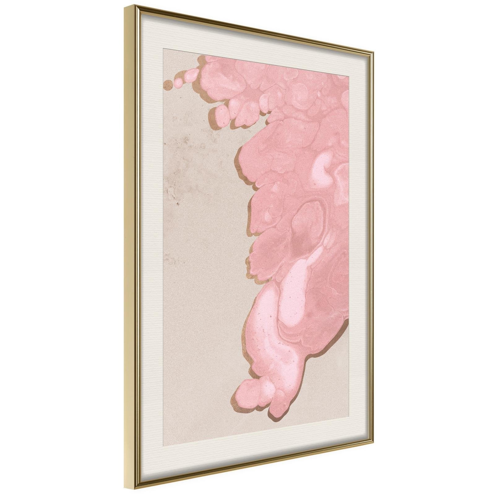 Inramad Poster / Tavla - Pink River-Poster Inramad-Artgeist-20x30-Guldram med passepartout-peaceofhome.se