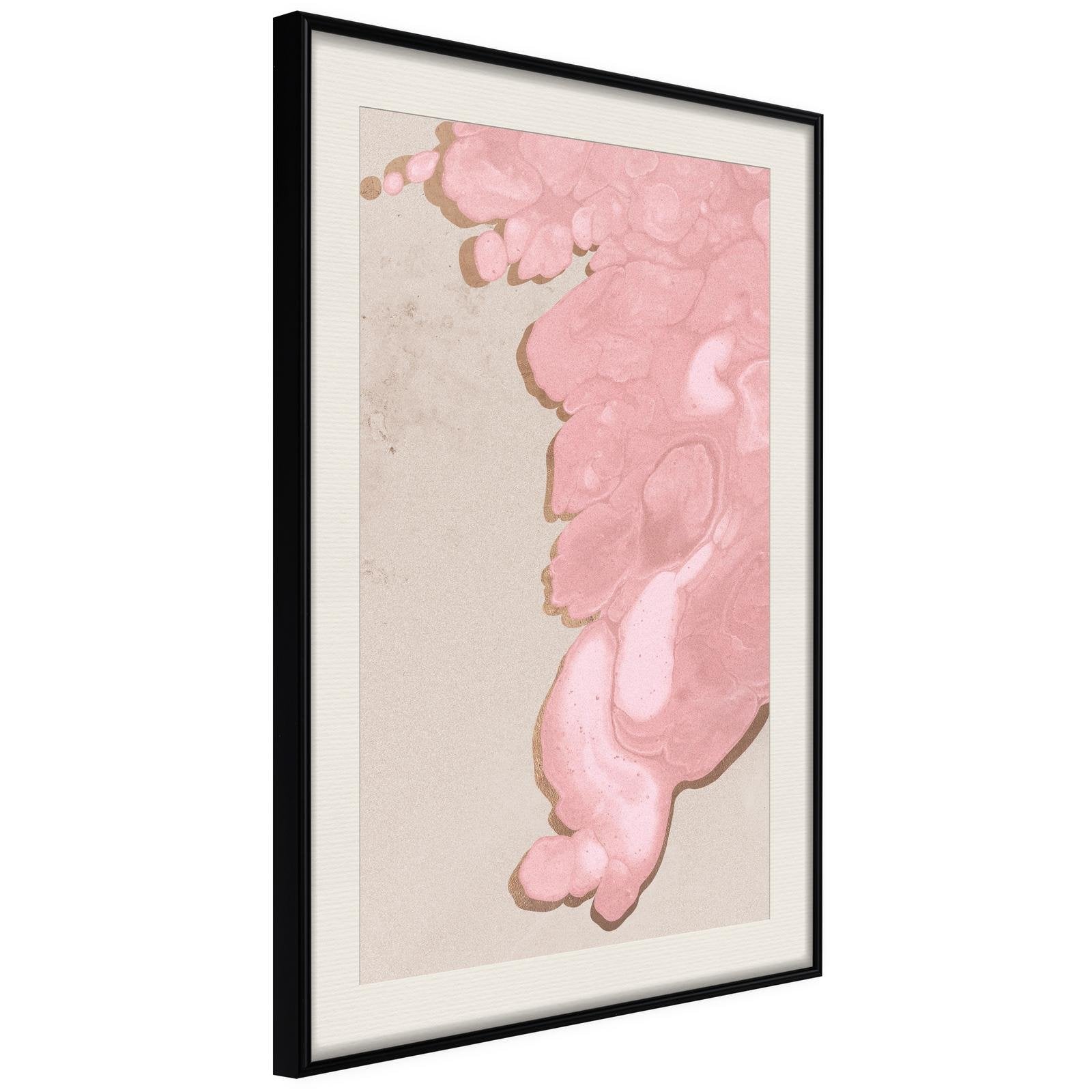 Inramad Poster / Tavla - Pink River-Poster Inramad-Artgeist-20x30-Svart ram med passepartout-peaceofhome.se