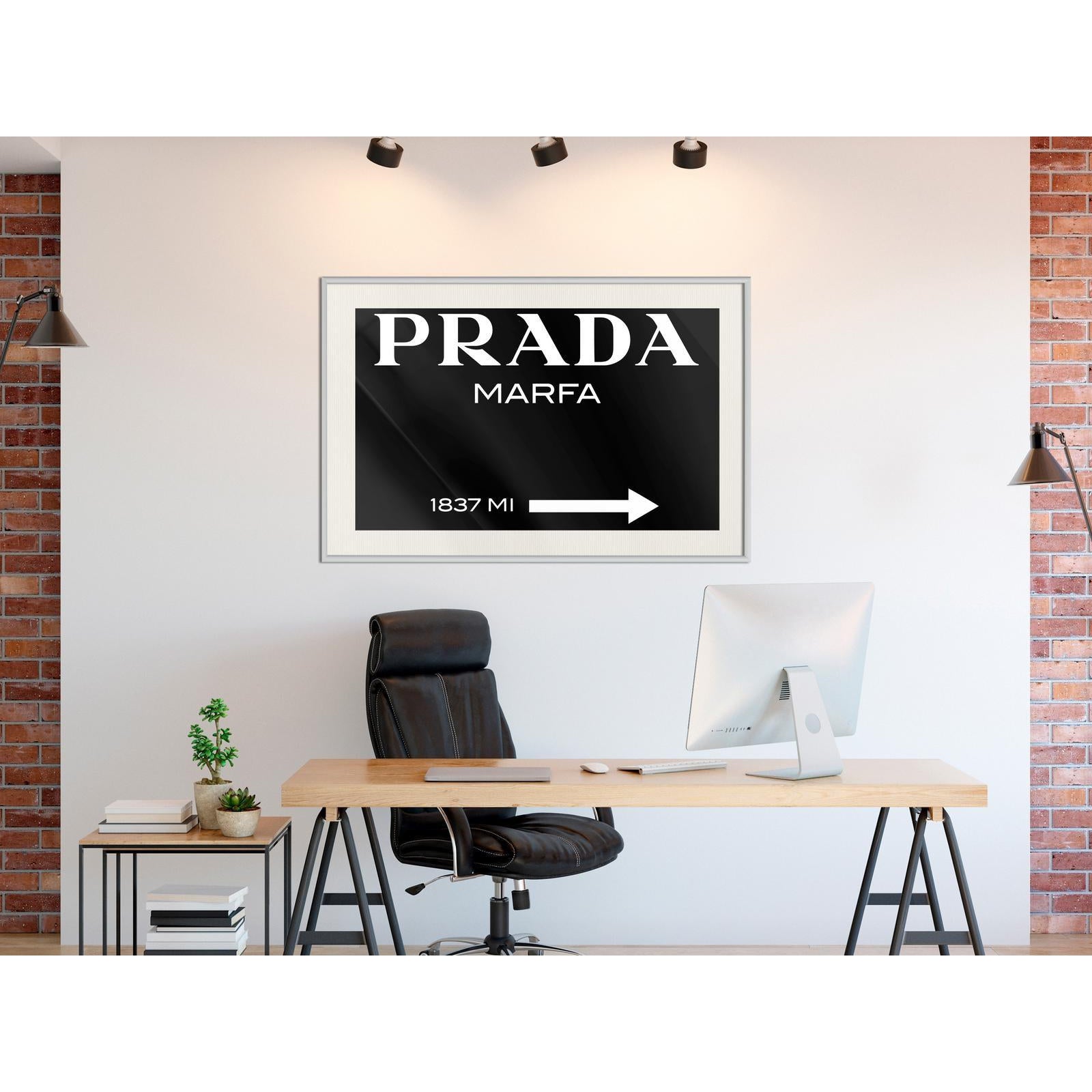 Inramad Poster / Tavla - Prada (Black)-Poster Inramad-Artgeist-peaceofhome.se