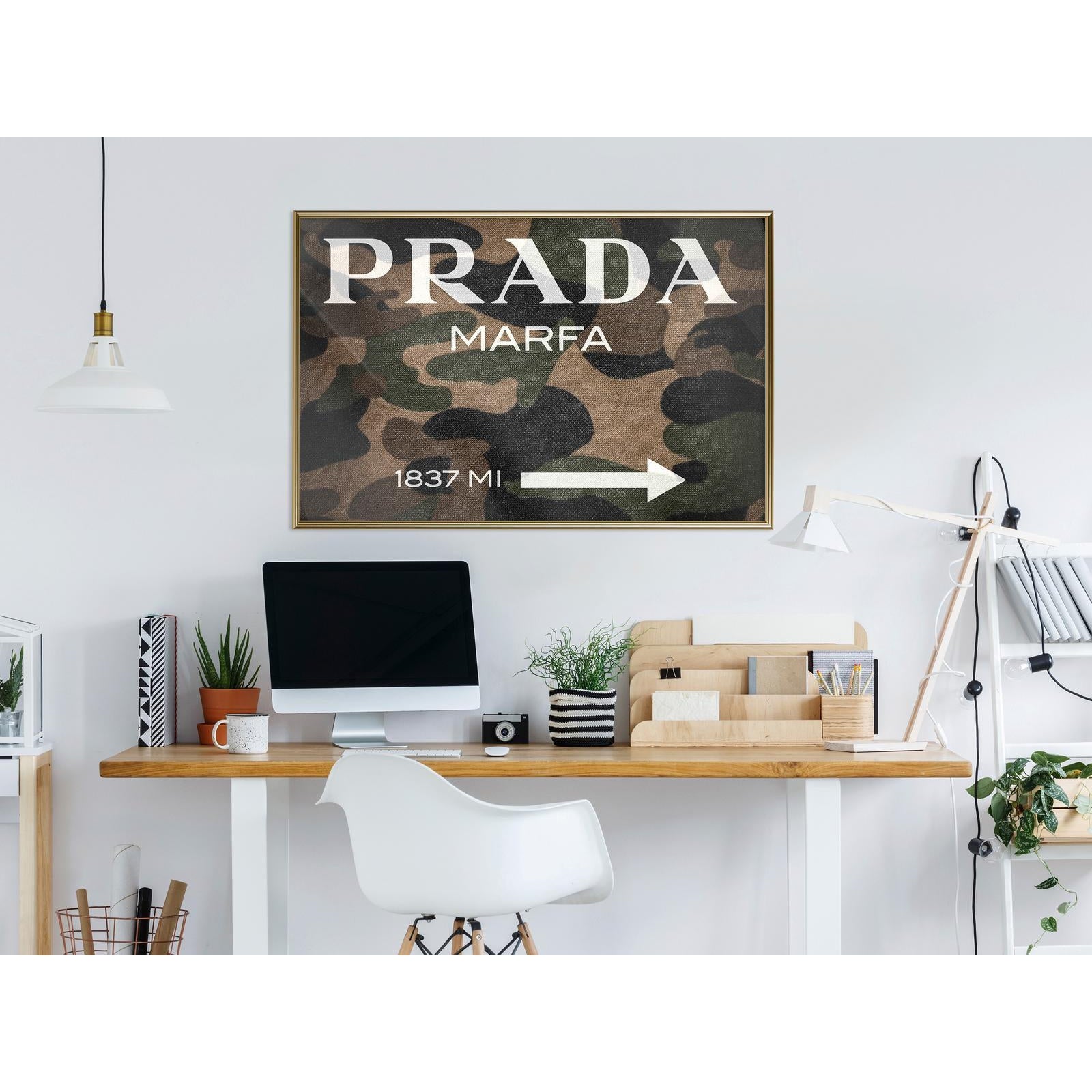 Inramad Poster / Tavla - Prada (Camo)-Poster Inramad-Artgeist-peaceofhome.se