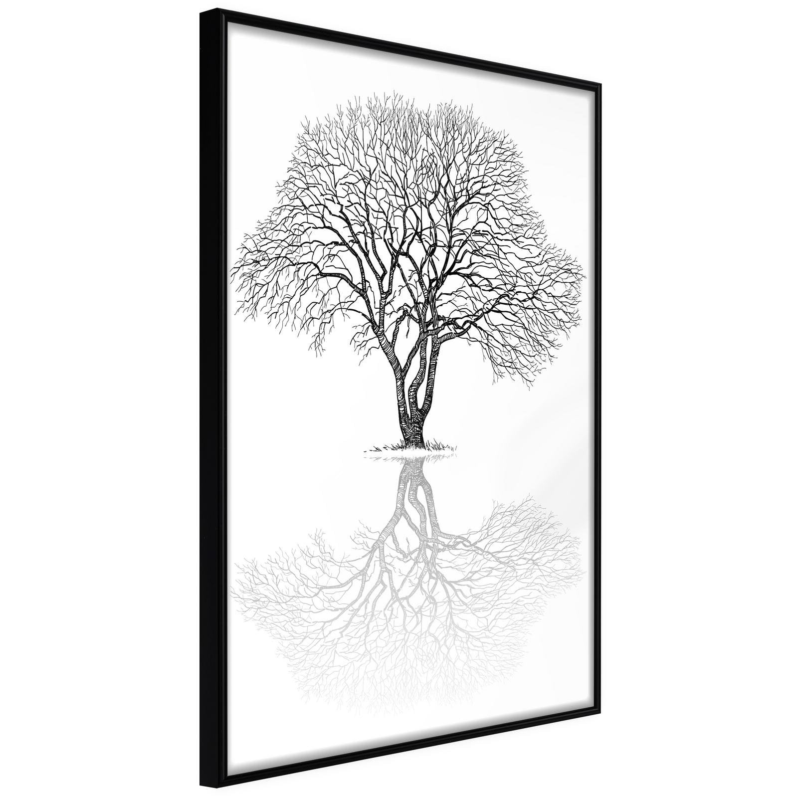 Inramad Poster / Tavla - Roots or Treetop?-Poster Inramad-Artgeist-20x30-Svart ram-peaceofhome.se