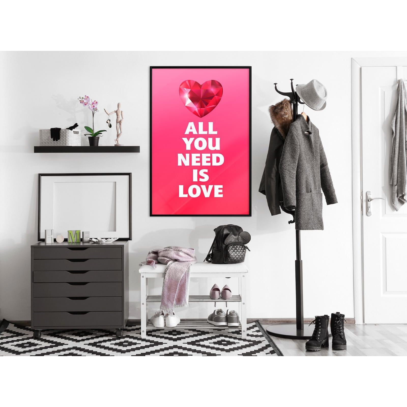 Inramad Poster / Tavla - Ruby Heart-Poster Inramad-Artgeist-peaceofhome.se