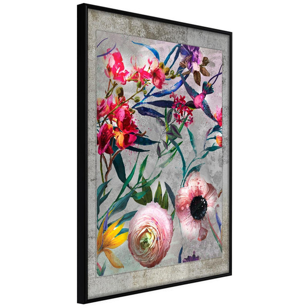 Inramad Poster / Tavla - Scattered Flowers-Poster Inramad-Artgeist-20x30-Svart ram-peaceofhome.se