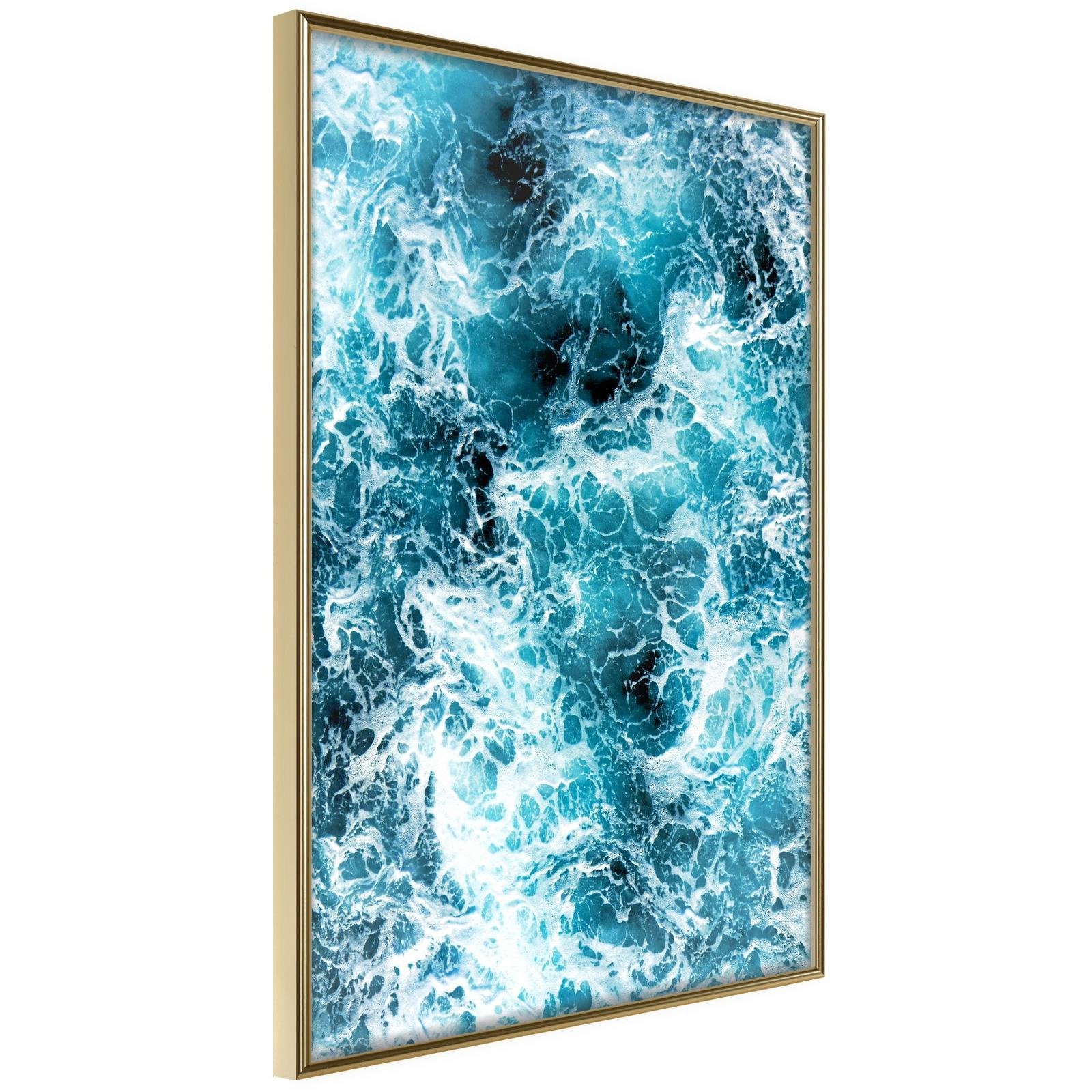 Inramad Poster / Tavla - Sea Foam-Poster Inramad-Artgeist-20x30-Guldram-peaceofhome.se