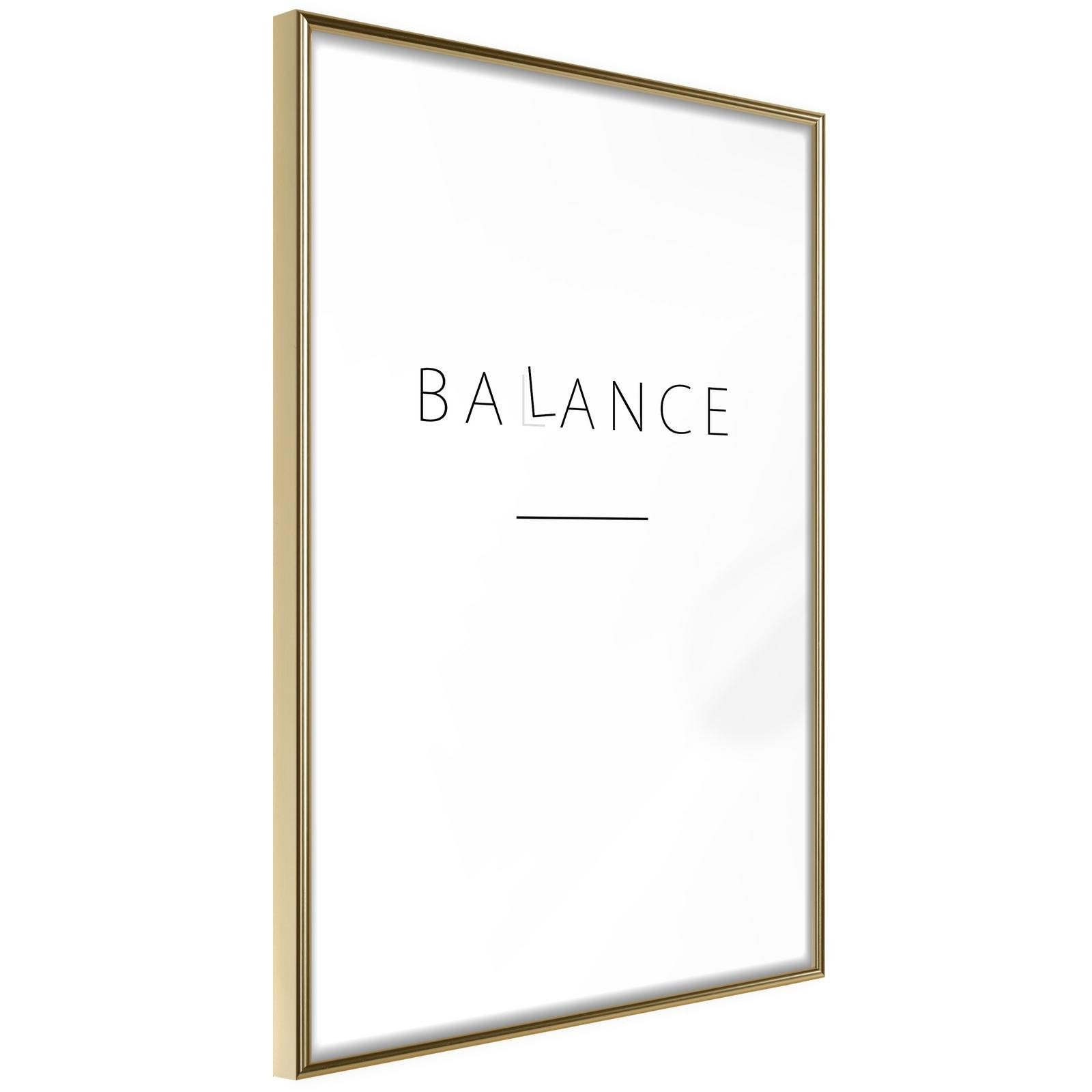 Inramad Poster / Tavla - Seek a Balance-Poster Inramad-Artgeist-20x30-Guldram-peaceofhome.se