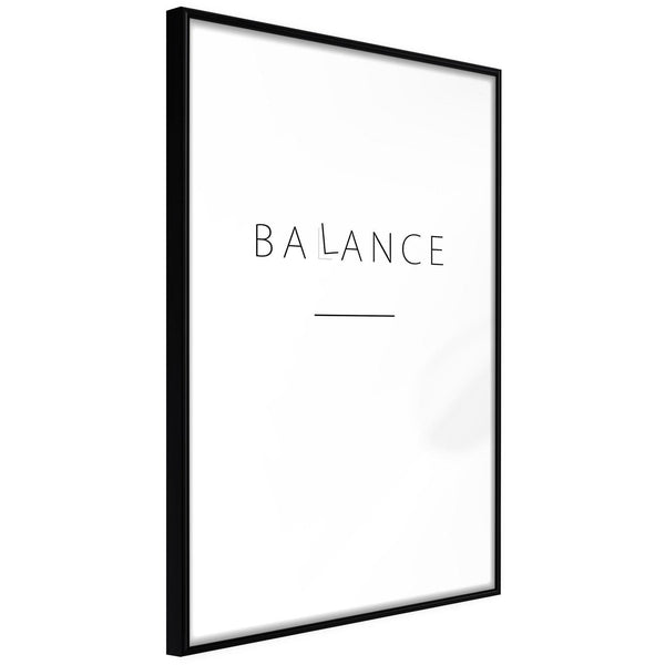 Inramad Poster / Tavla - Seek a Balance-Poster Inramad-Artgeist-20x30-Svart ram-peaceofhome.se