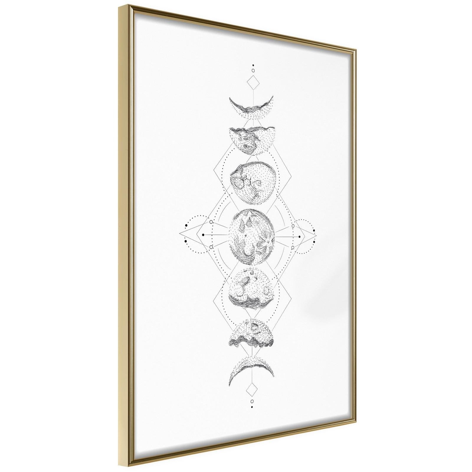 Inramad Poster / Tavla - Silver Globe-Poster Inramad-Artgeist-20x30-Guldram-peaceofhome.se