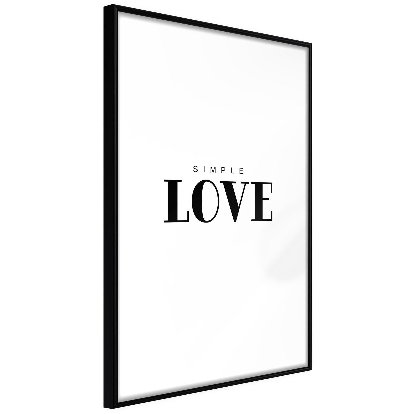 Inramad Poster / Tavla - Simple Love-Poster Inramad-Artgeist-20x30-Svart ram-peaceofhome.se