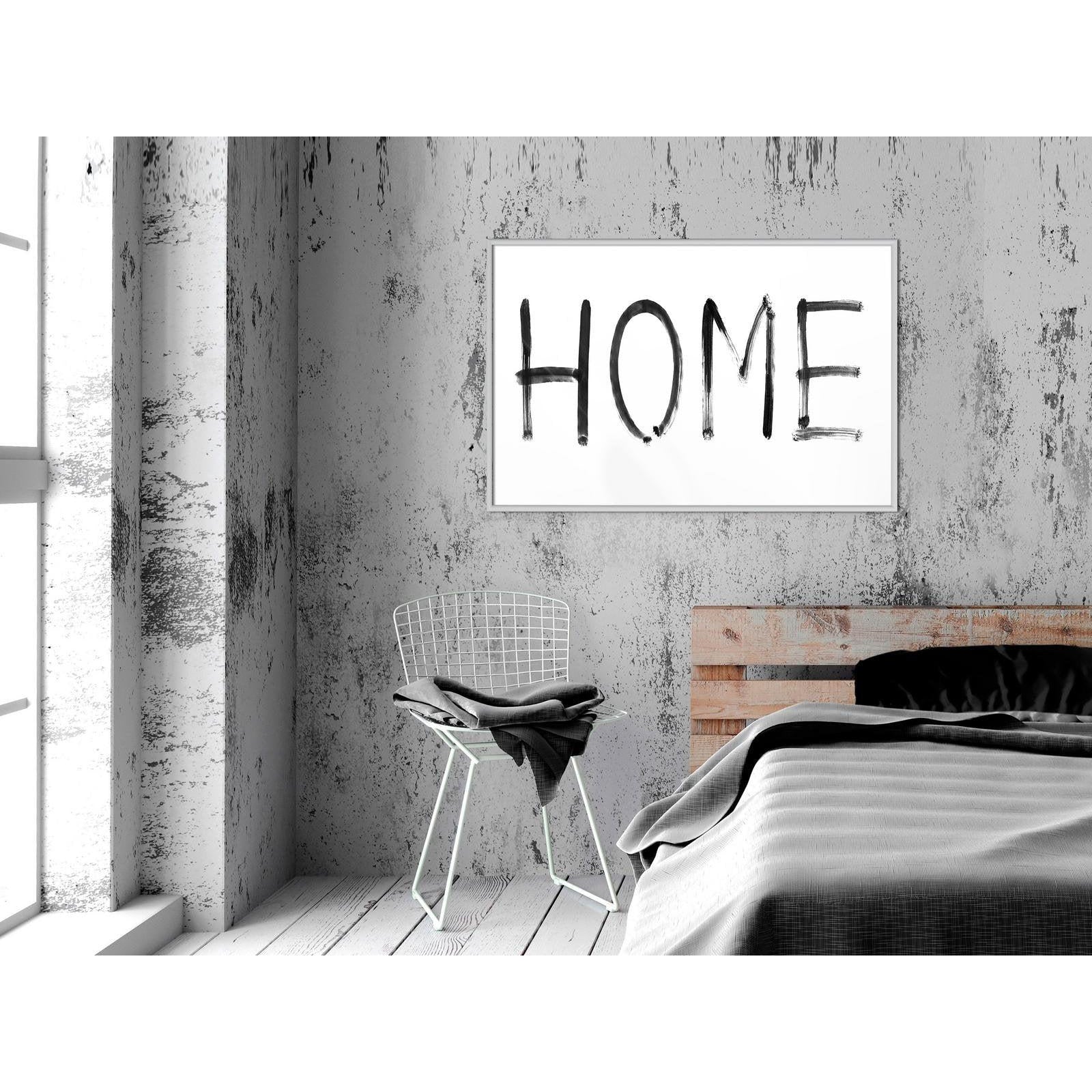 Inramad Poster / Tavla - Simply Home (Horizontal)-Poster Inramad-Artgeist-peaceofhome.se