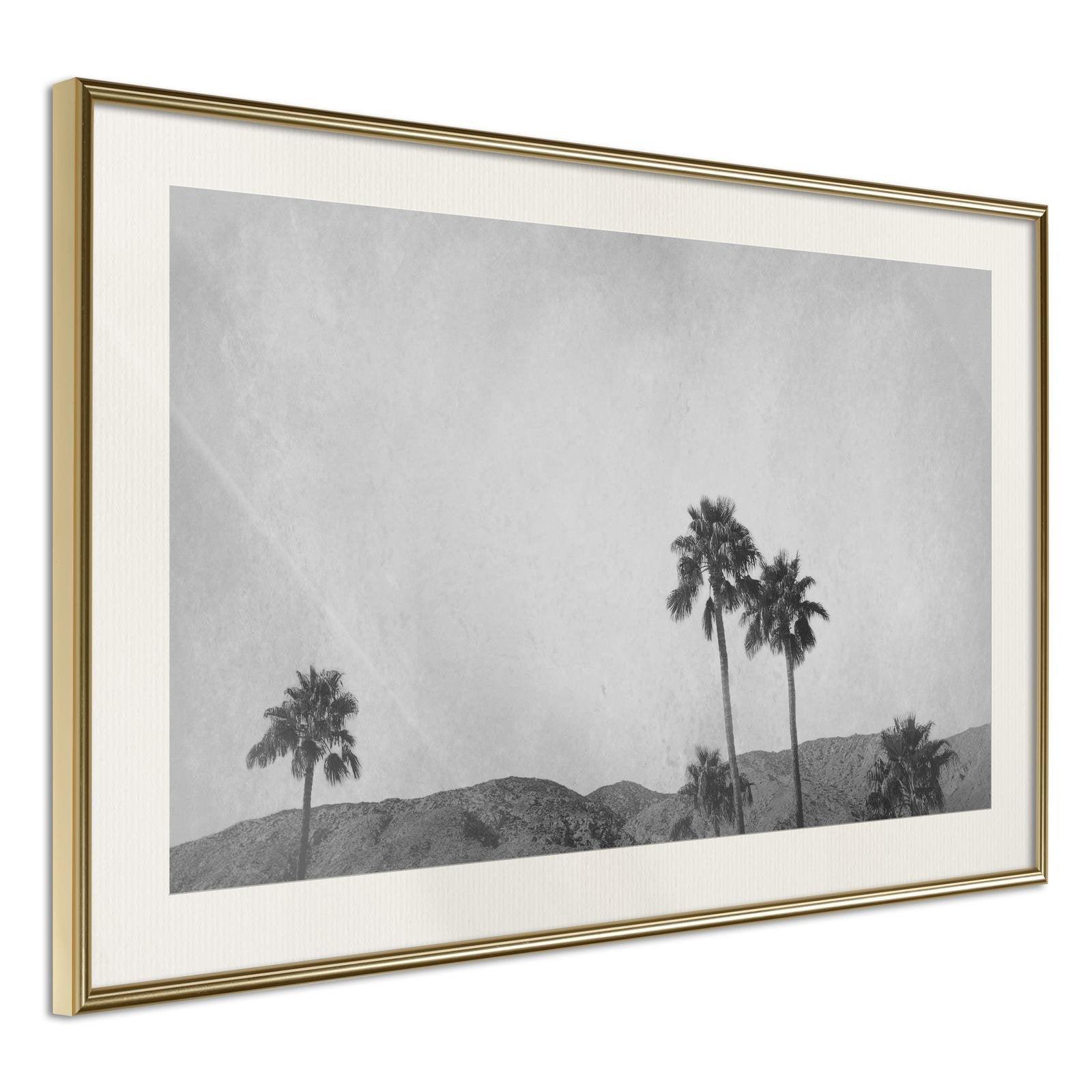 Inramad Poster / Tavla - Sky of California-Poster Inramad-Artgeist-30x20-Guldram med passepartout-peaceofhome.se