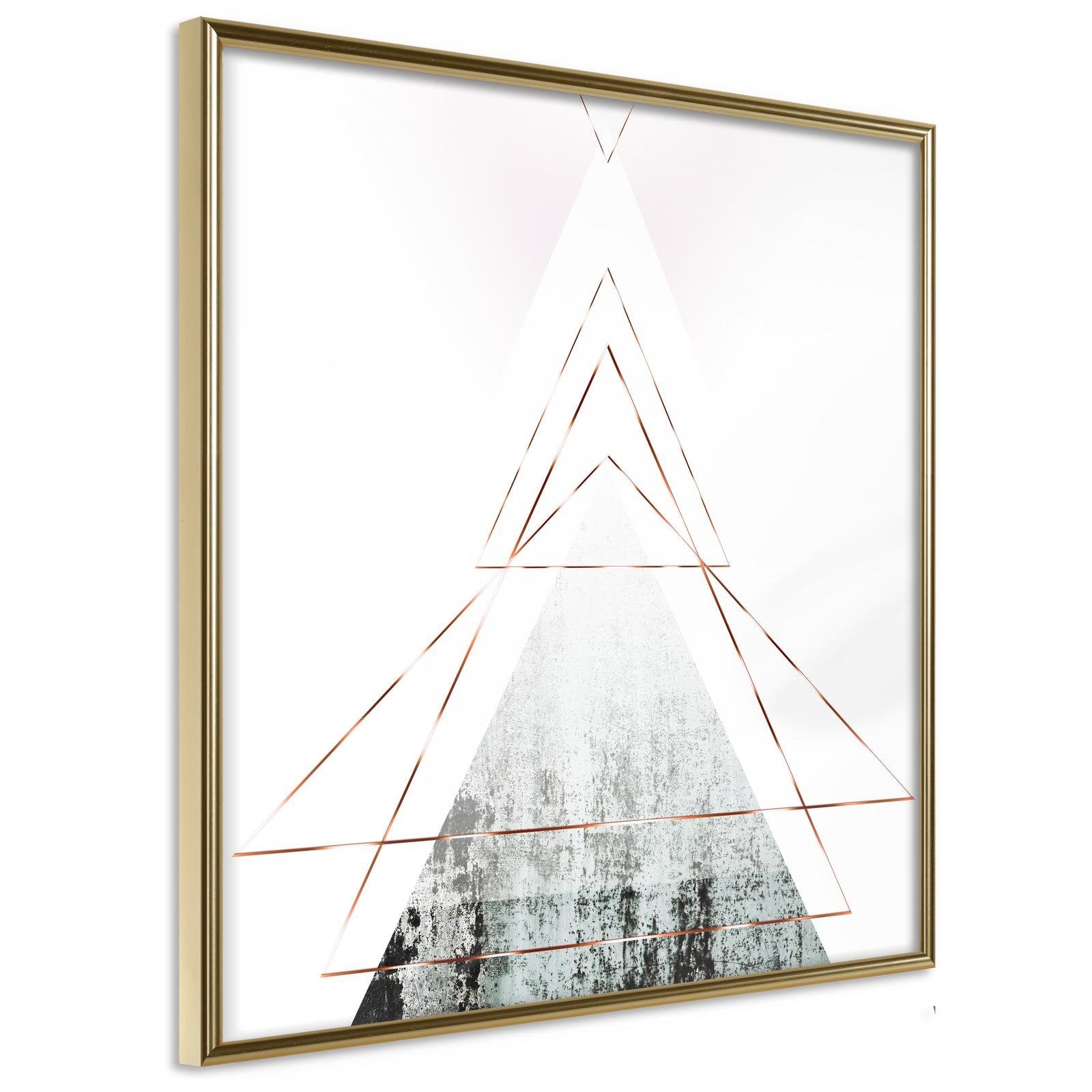 Inramad Poster / Tavla - Snow-Capped Peak (Square)-Poster Inramad-Artgeist-20x20-Guldram-peaceofhome.se