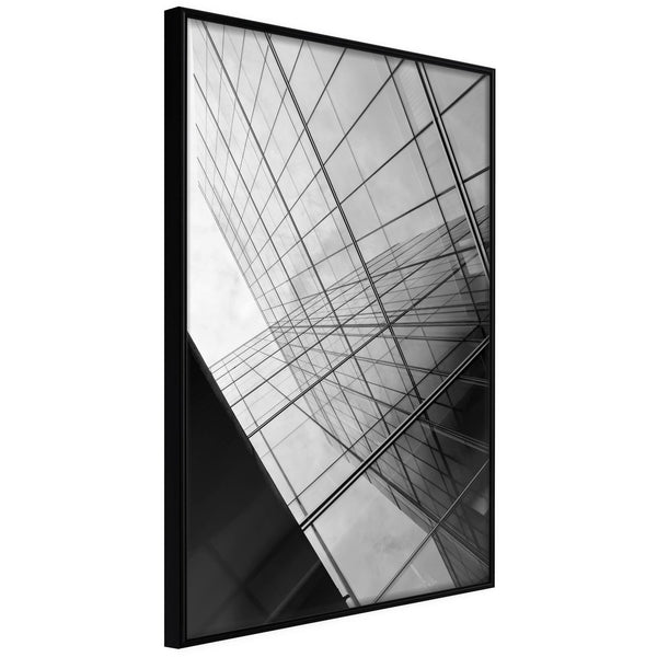 Inramad Poster / Tavla - Steel and Glass (Grey)-Poster Inramad-Artgeist-20x30-Svart ram-peaceofhome.se