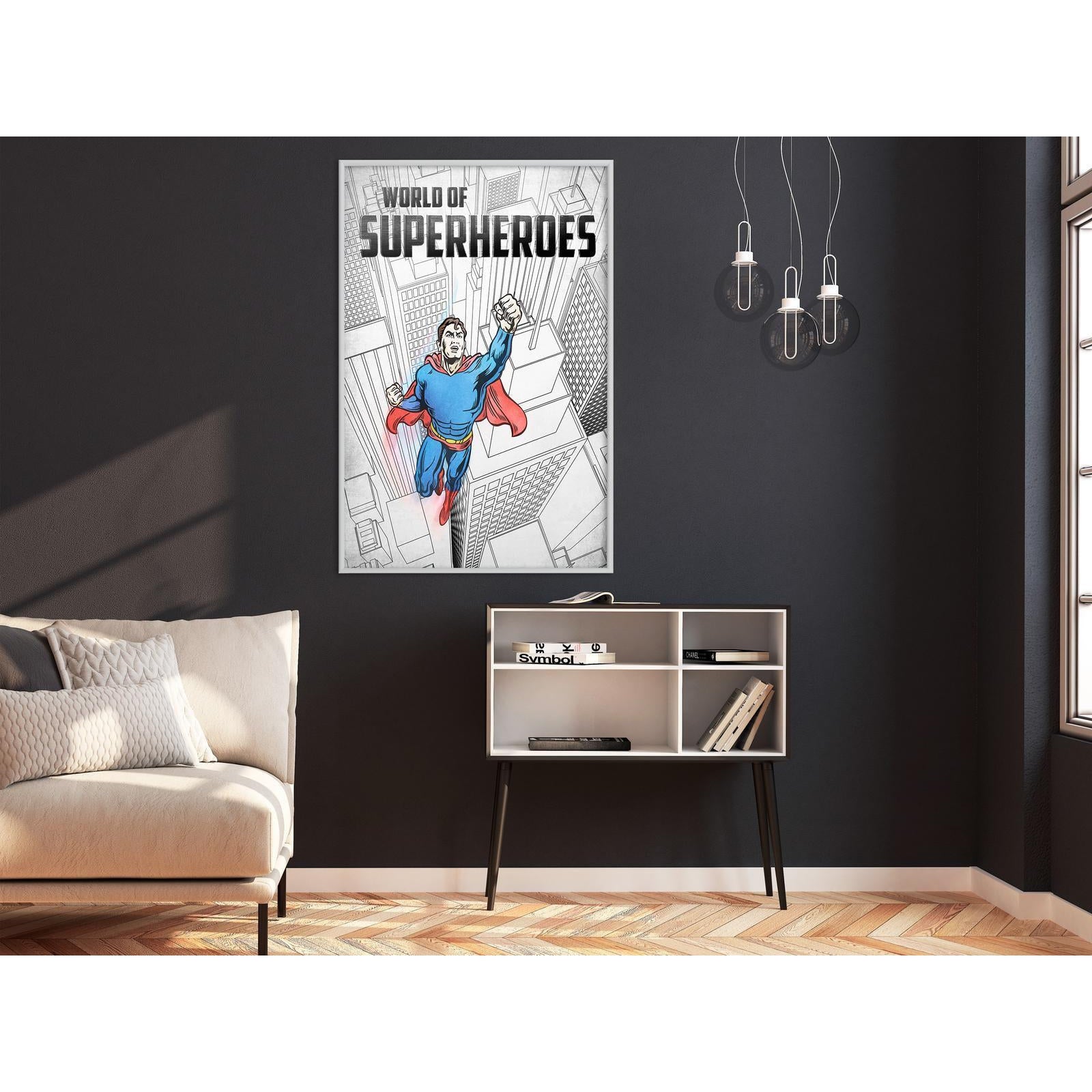 Inramad Poster / Tavla - Superhero-Poster Inramad-Artgeist-peaceofhome.se