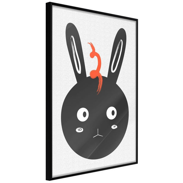 Inramad Poster / Tavla - Surprised Bunny-Poster Inramad-Artgeist-20x30-Svart ram-peaceofhome.se