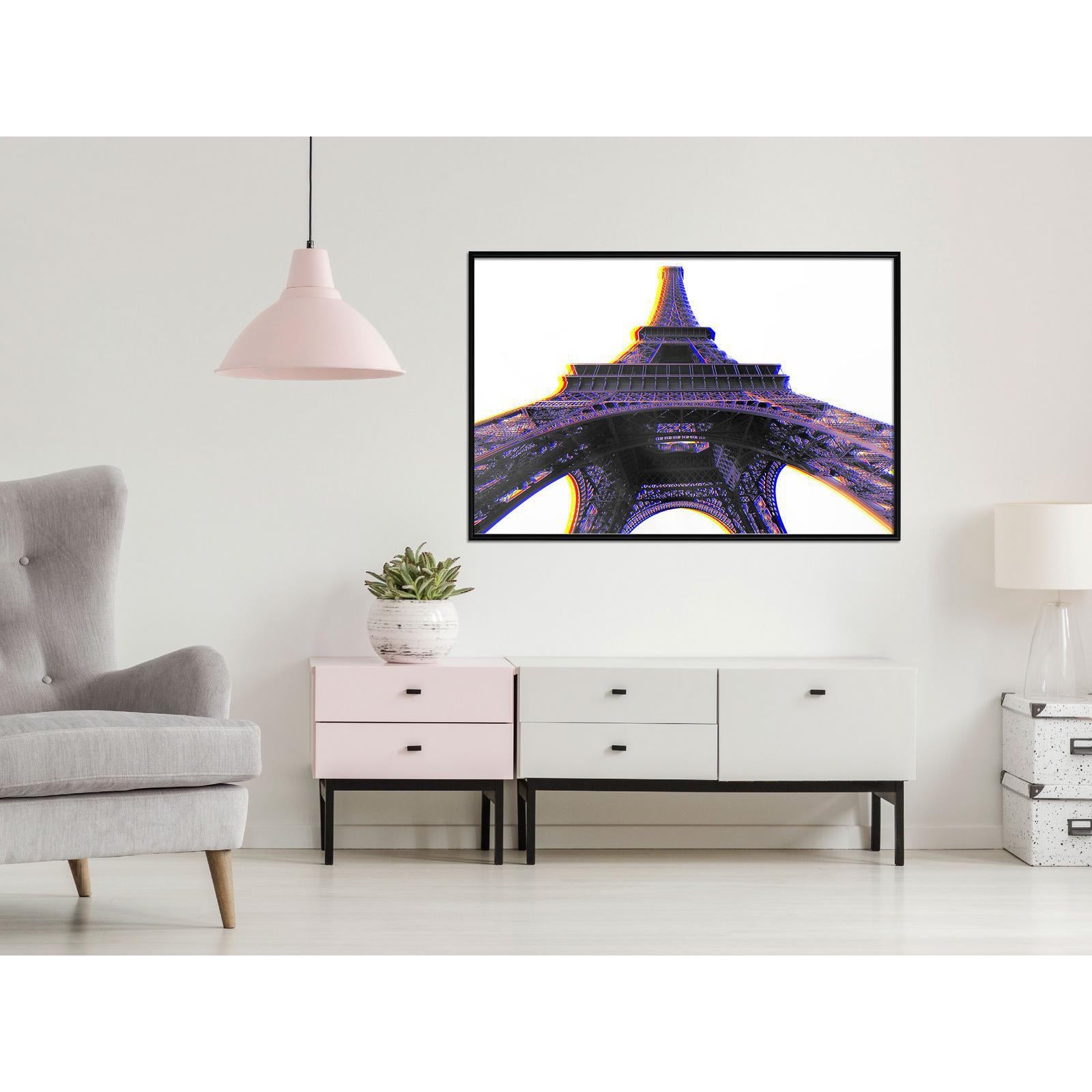 Inramad Poster / Tavla - Symbol of Paris (Purple)-Poster Inramad-Artgeist-peaceofhome.se