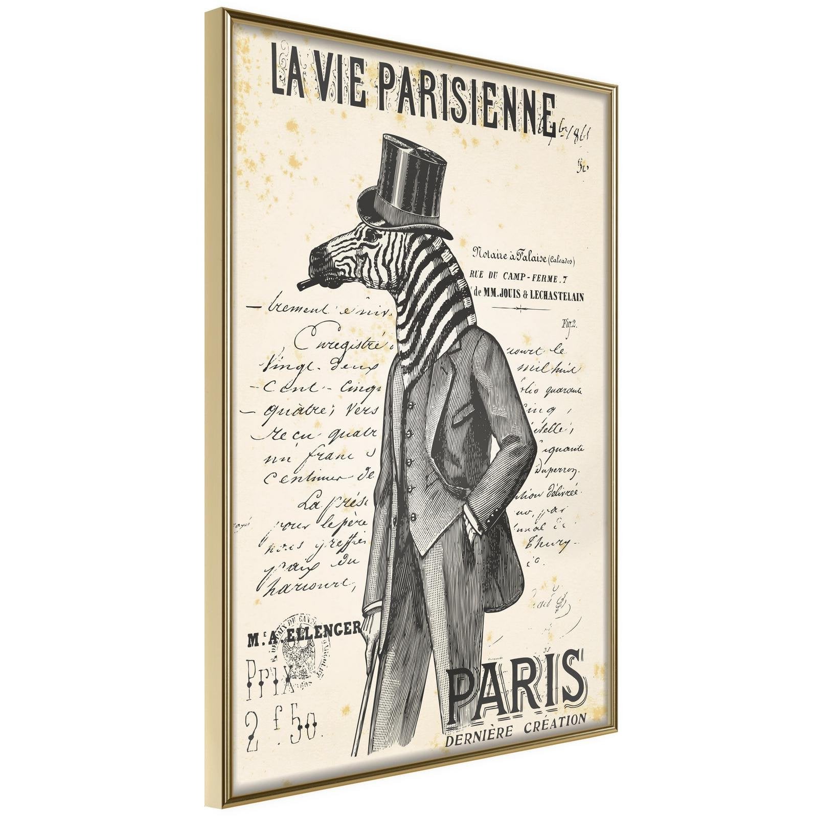 Inramad Poster / Tavla - The Parisian Life-Poster Inramad-Artgeist-20x30-Guldram-peaceofhome.se