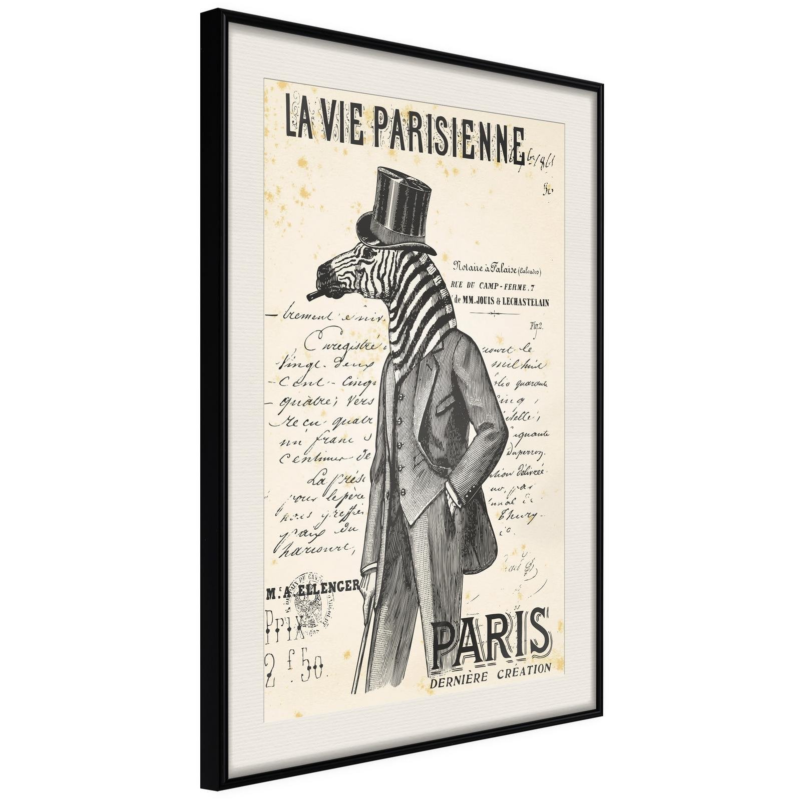 Inramad Poster / Tavla - The Parisian Life-Poster Inramad-Artgeist-20x30-Svart ram med passepartout-peaceofhome.se