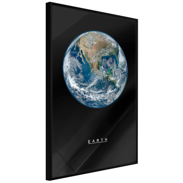 Inramad Poster / Tavla - The Solar System: Earth-Poster Inramad-Artgeist-20x30-Svart ram-peaceofhome.se