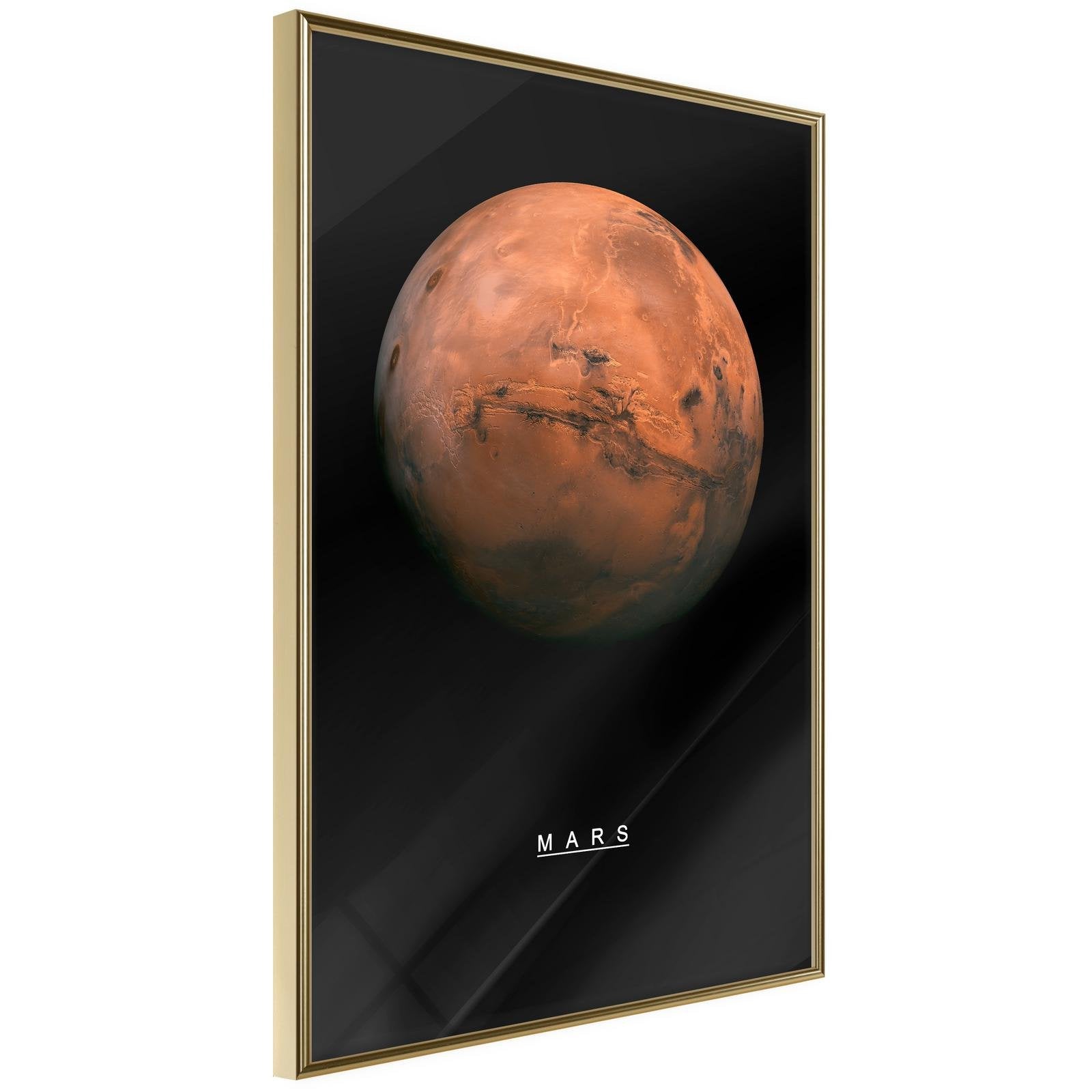 Inramad Poster / Tavla - The Solar System: Mars-Poster Inramad-Artgeist-20x30-Guldram-peaceofhome.se