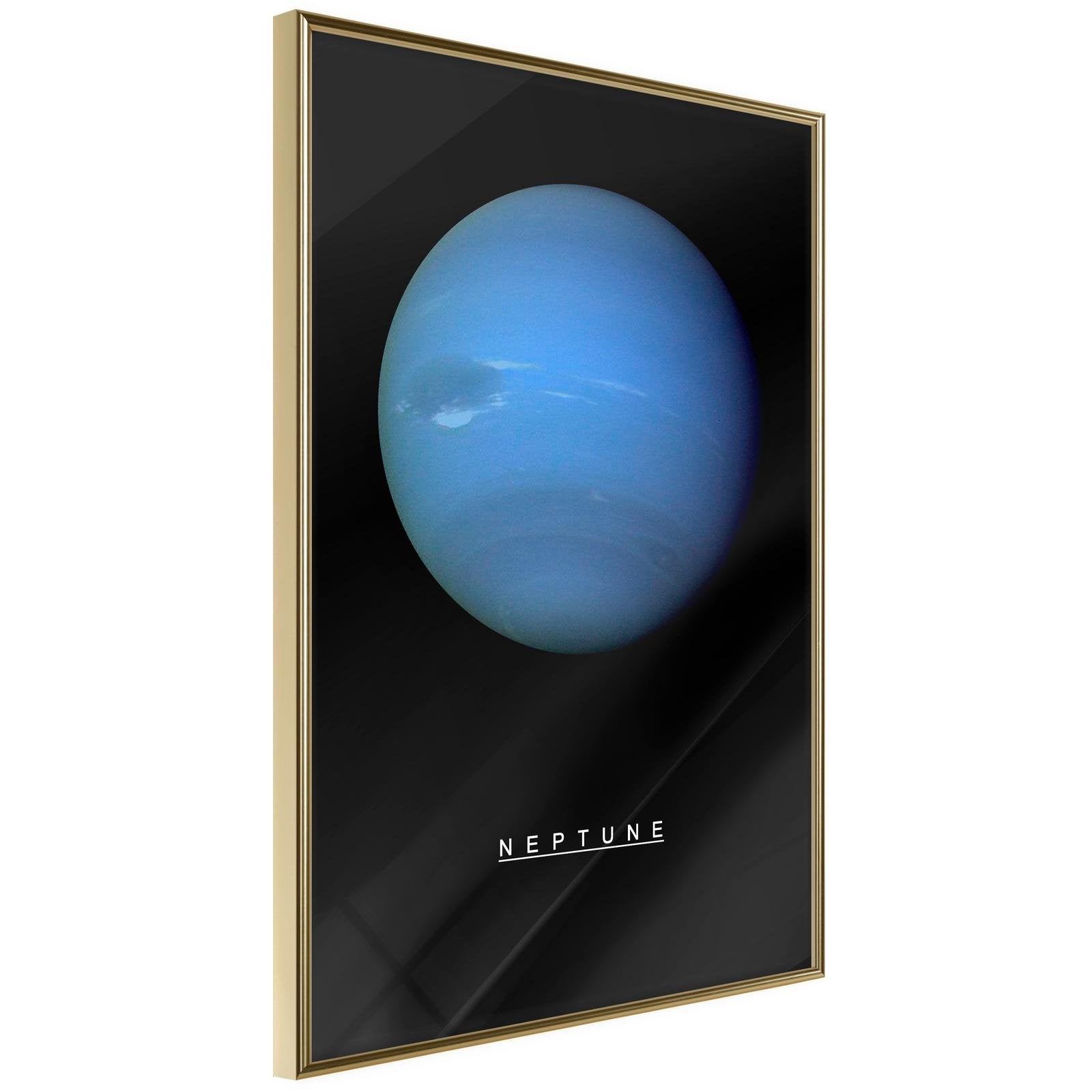 Inramad Poster / Tavla - The Solar System: Neptun-Poster Inramad-Artgeist-20x30-Guldram-peaceofhome.se