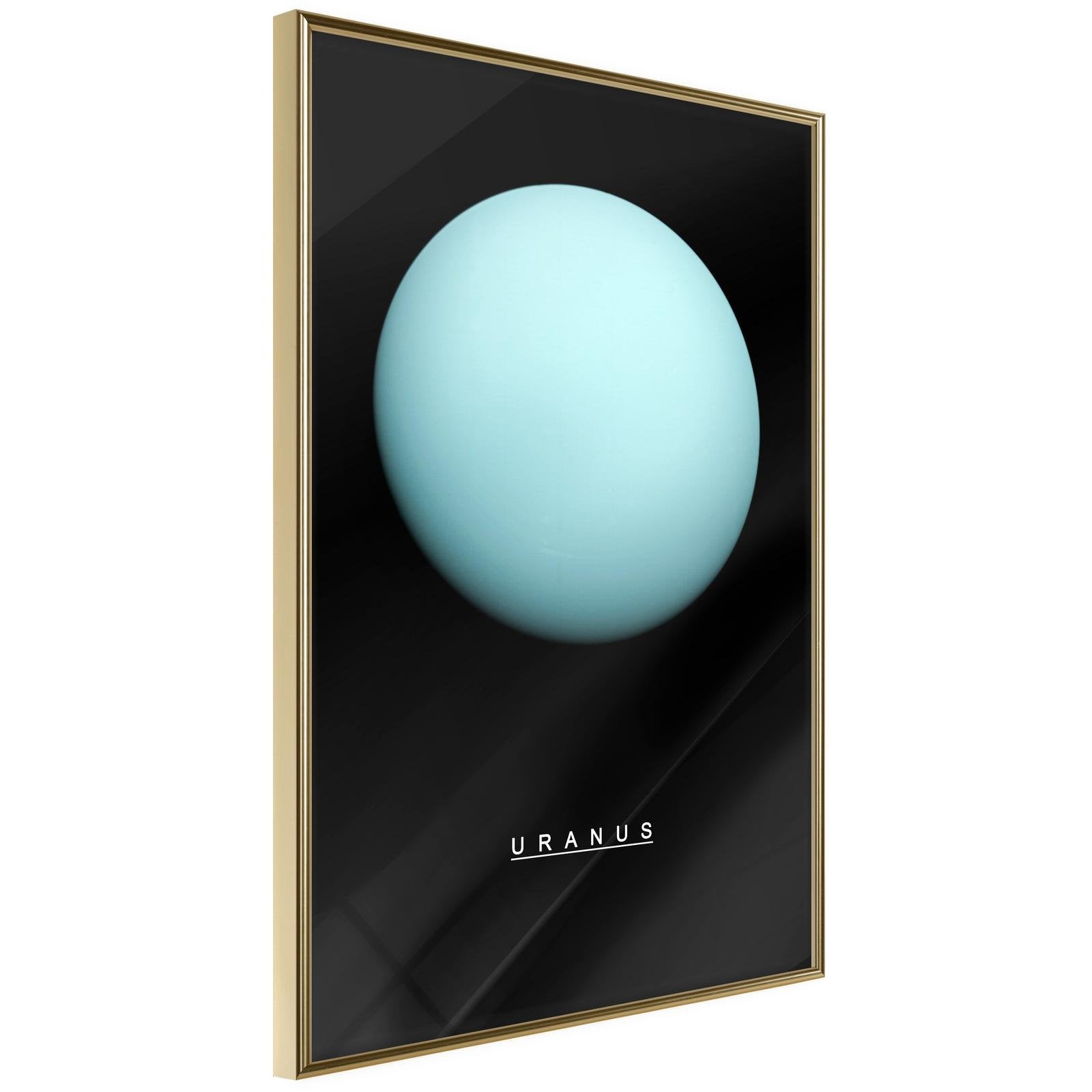 Inramad Poster / Tavla - The Solar System: Uranus-Poster Inramad-Artgeist-20x30-Guldram-peaceofhome.se