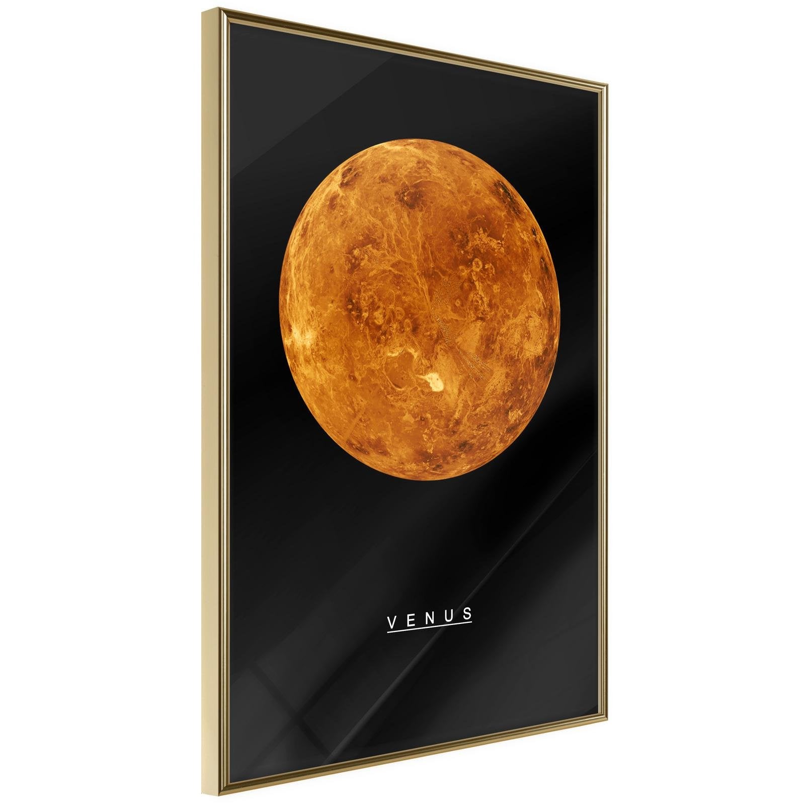 Inramad Poster / Tavla - The Solar System: Venus-Poster Inramad-Artgeist-20x30-Guldram-peaceofhome.se