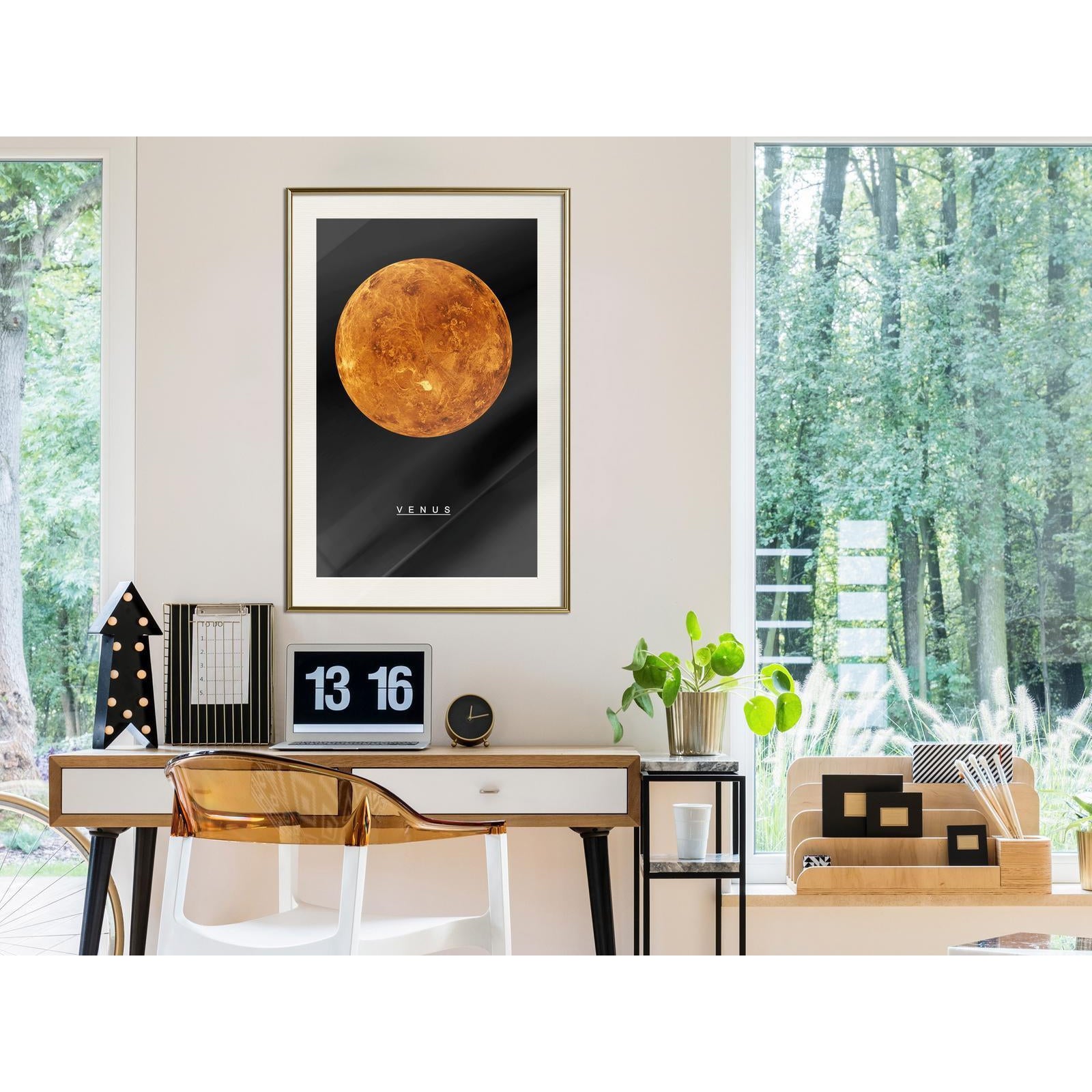 Inramad Poster / Tavla - The Solar System: Venus-Poster Inramad-Artgeist-peaceofhome.se