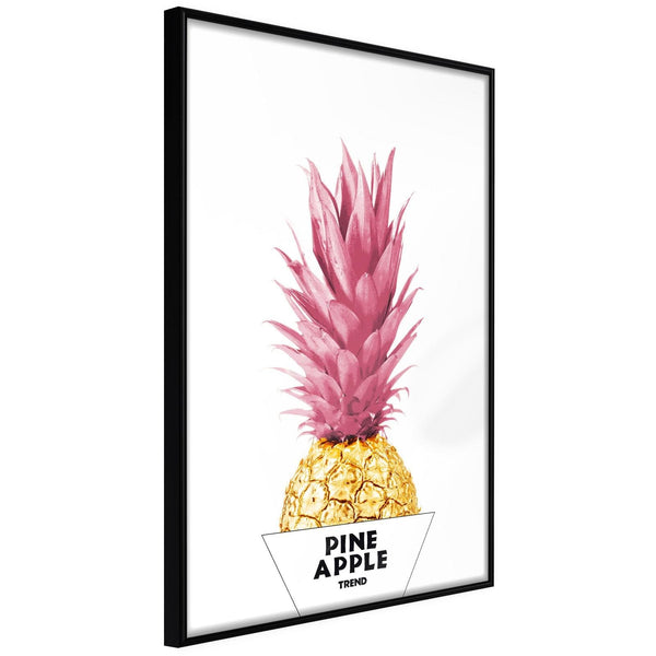 Inramad Poster / Tavla - Trendy Pineapple-Poster Inramad-Artgeist-20x30-Svart ram-peaceofhome.se