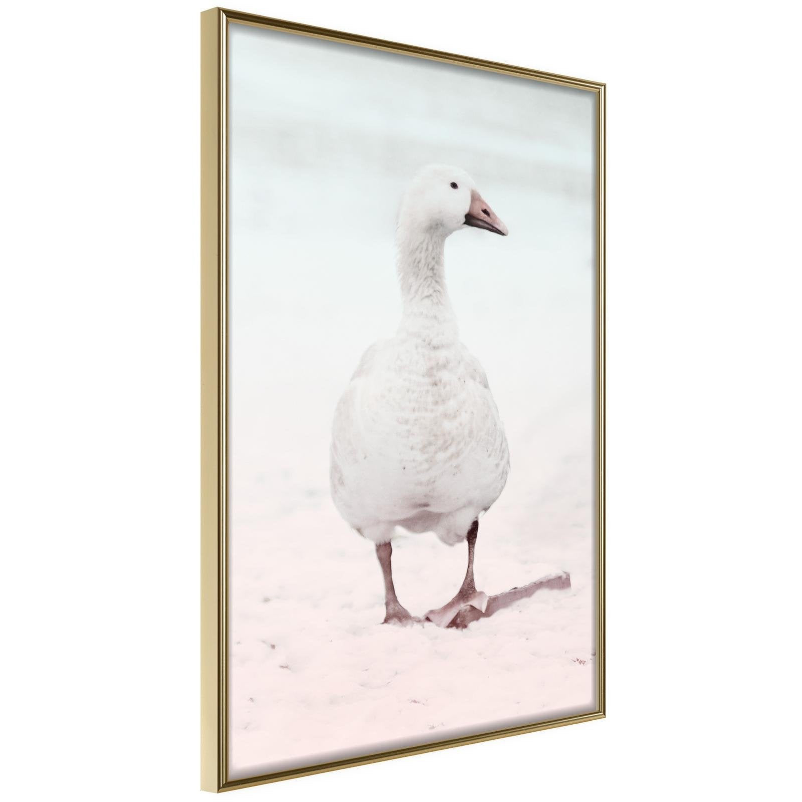Inramad Poster / Tavla - Walking Goose-Poster Inramad-Artgeist-20x30-Guldram-peaceofhome.se