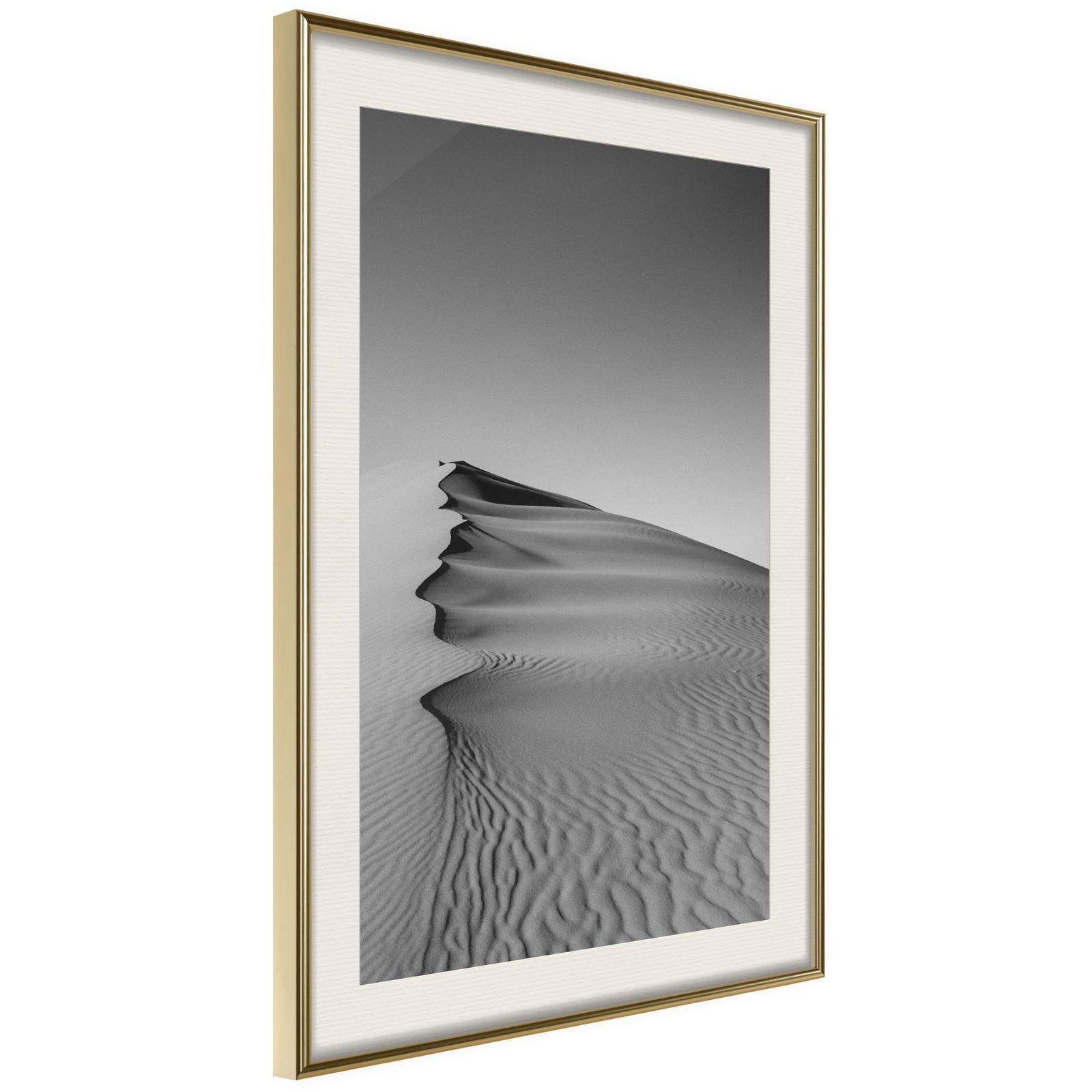Inramad Poster / Tavla - Wave of Sand-Poster Inramad-Artgeist-20x30-Guldram med passepartout-peaceofhome.se