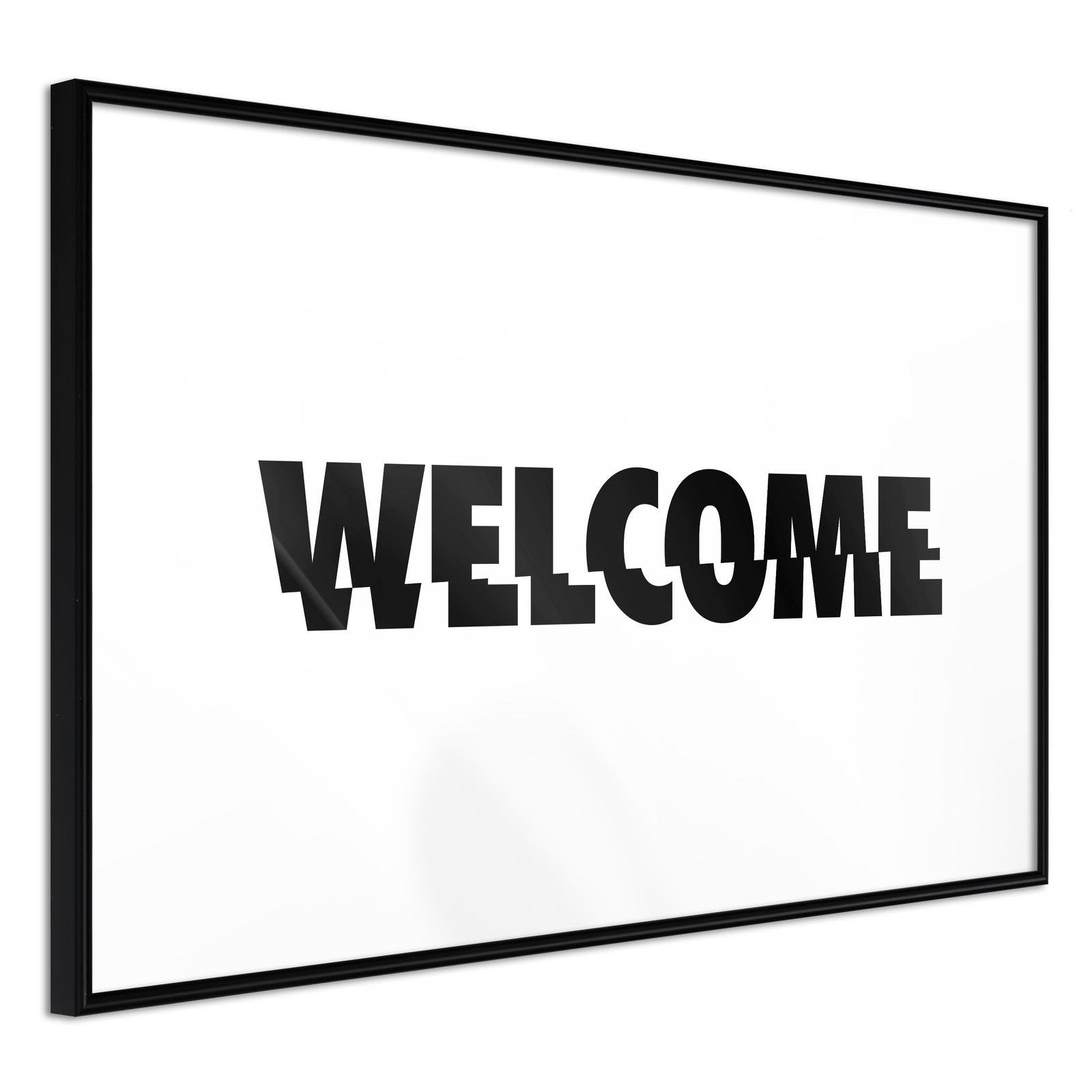 Inramad Poster / Tavla - Welcome-Poster Inramad-Artgeist-30x20-Svart ram-peaceofhome.se