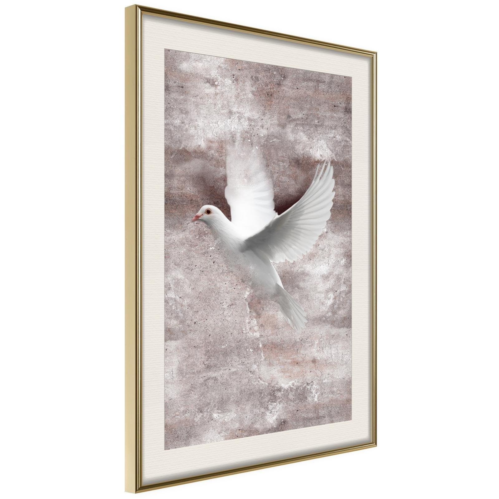 Inramad Poster / Tavla - White Dreams-Poster Inramad-Artgeist-20x30-Guldram med passepartout-peaceofhome.se